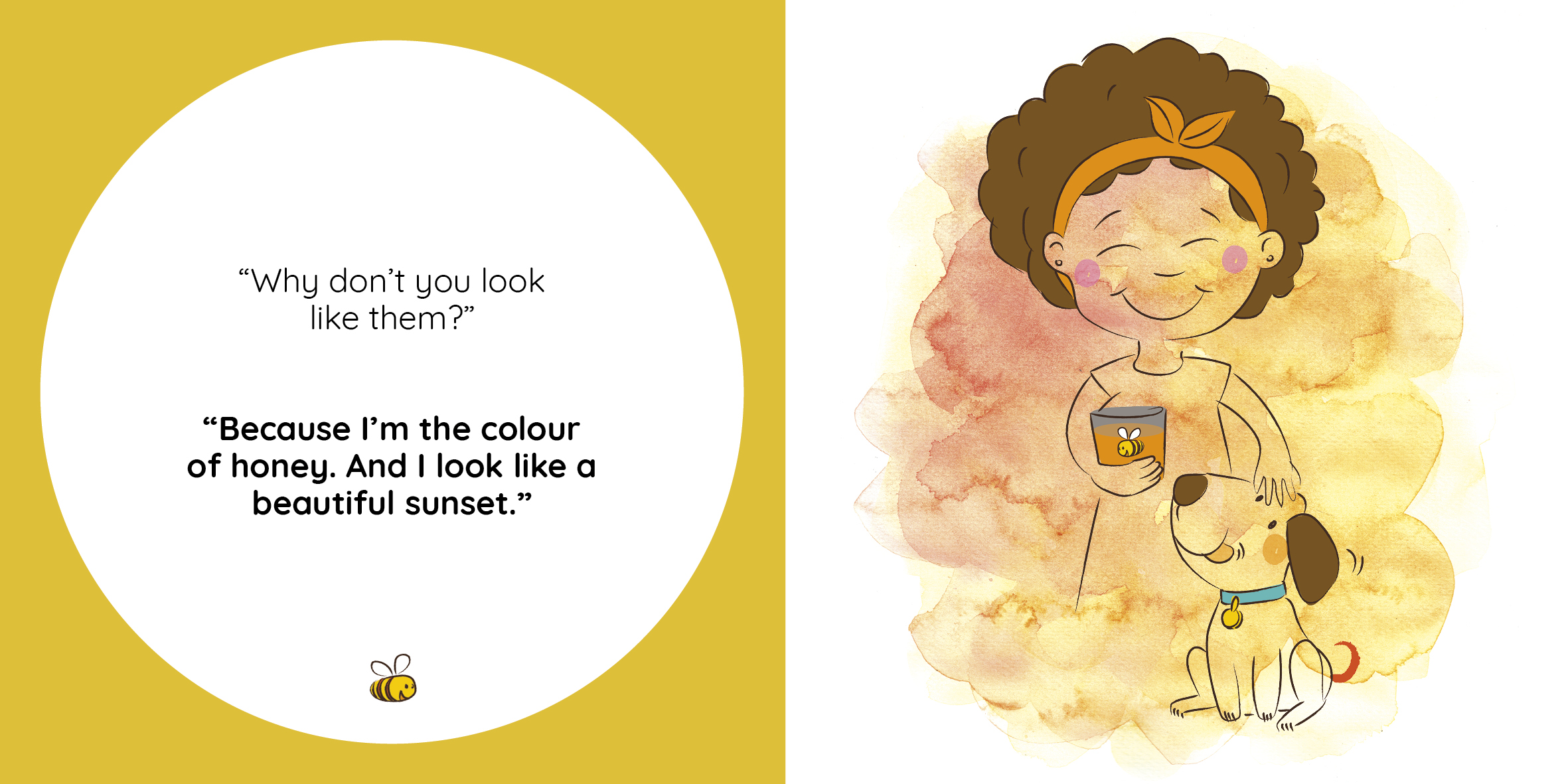 I’m the Colour of Honey — original illustrated page 7, English text included
