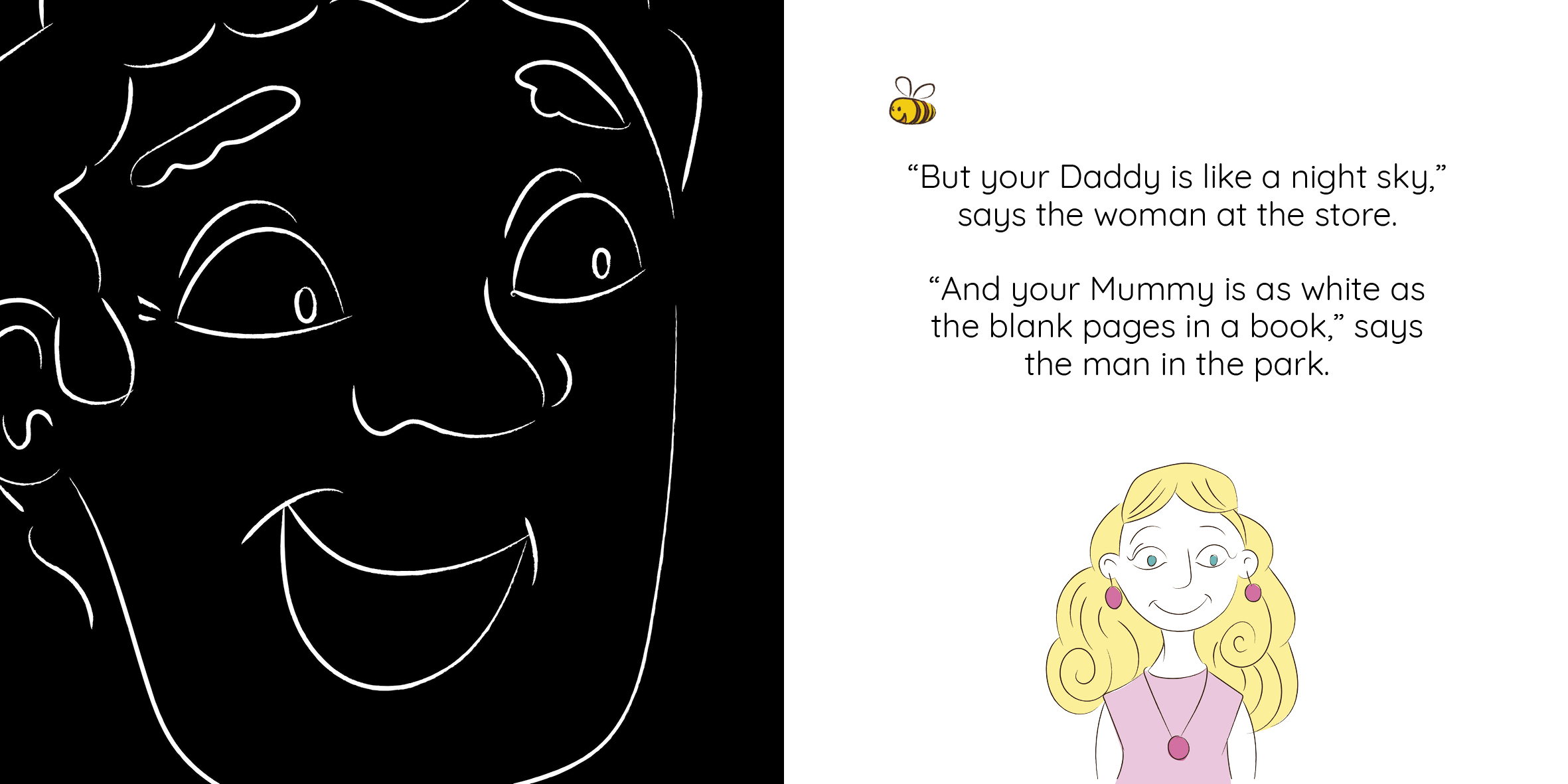 I’m the Colour of Honey — original illustrated page 8, English text included