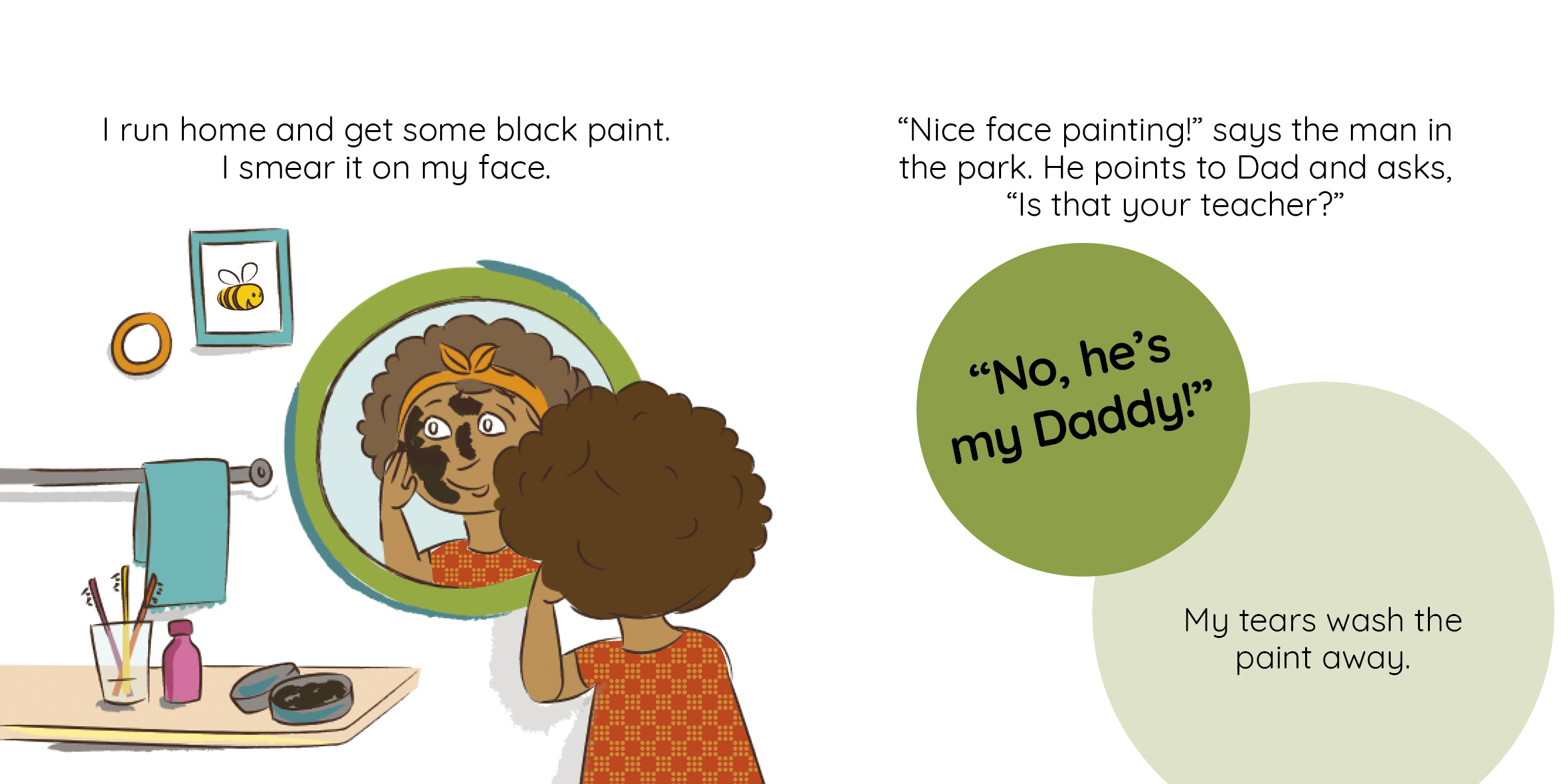 I’m the Colour of Honey — original illustrated page 11, English text included