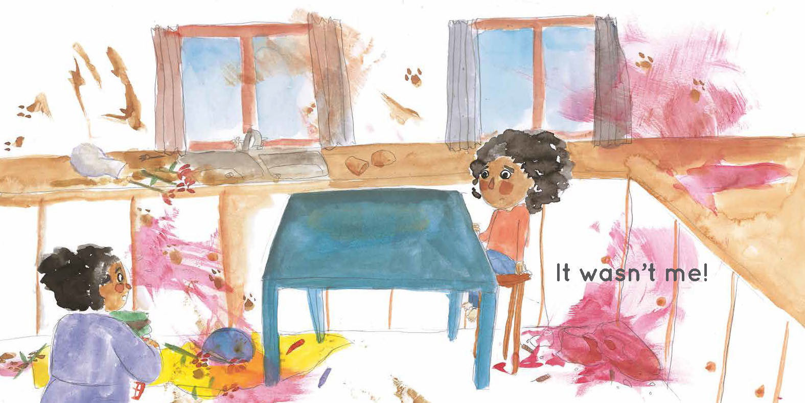 It Wasn’t Me! — original illustrated page 13, English text included