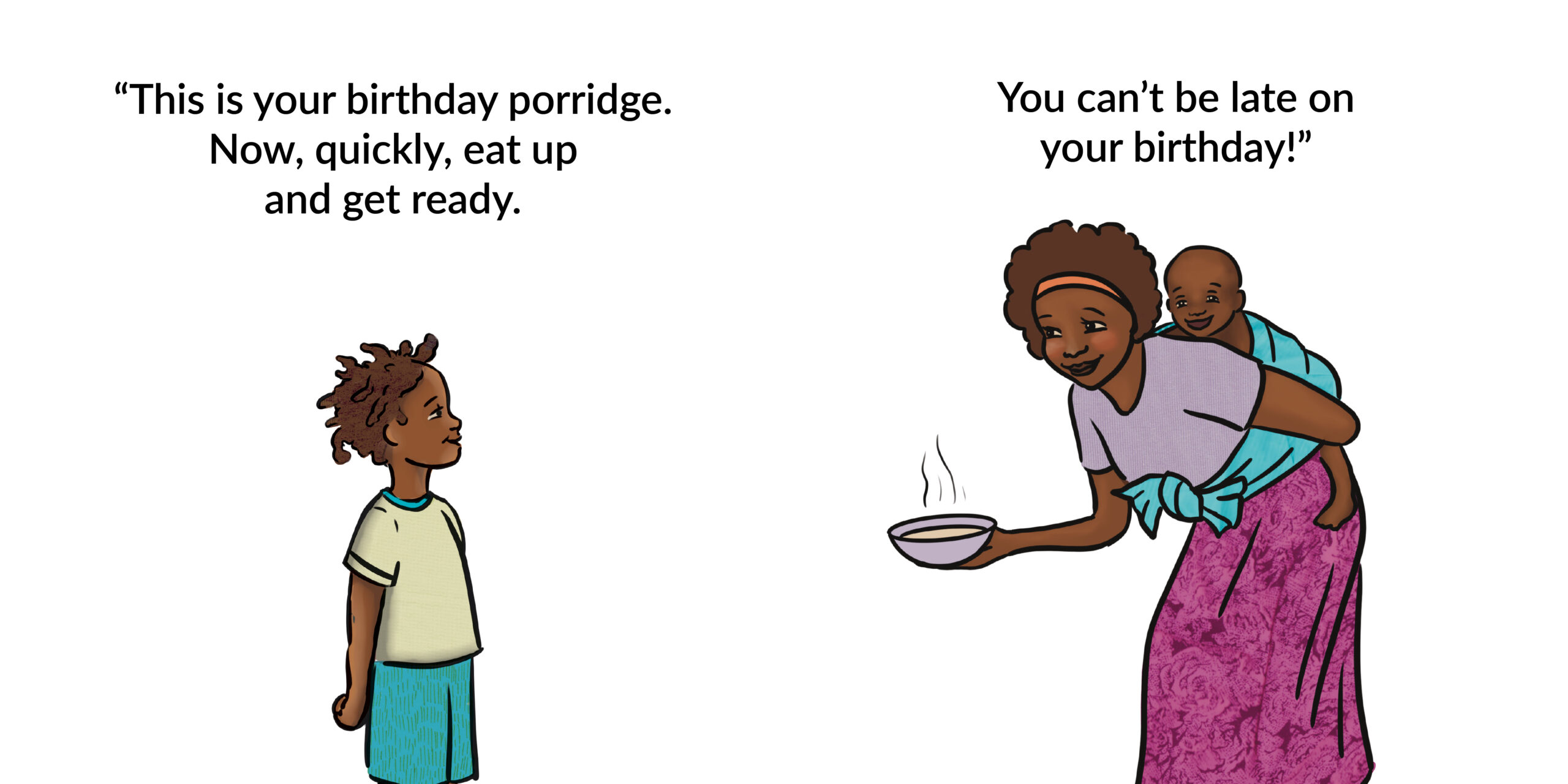 It’s my birthday! — original illustrated page 4, English text included