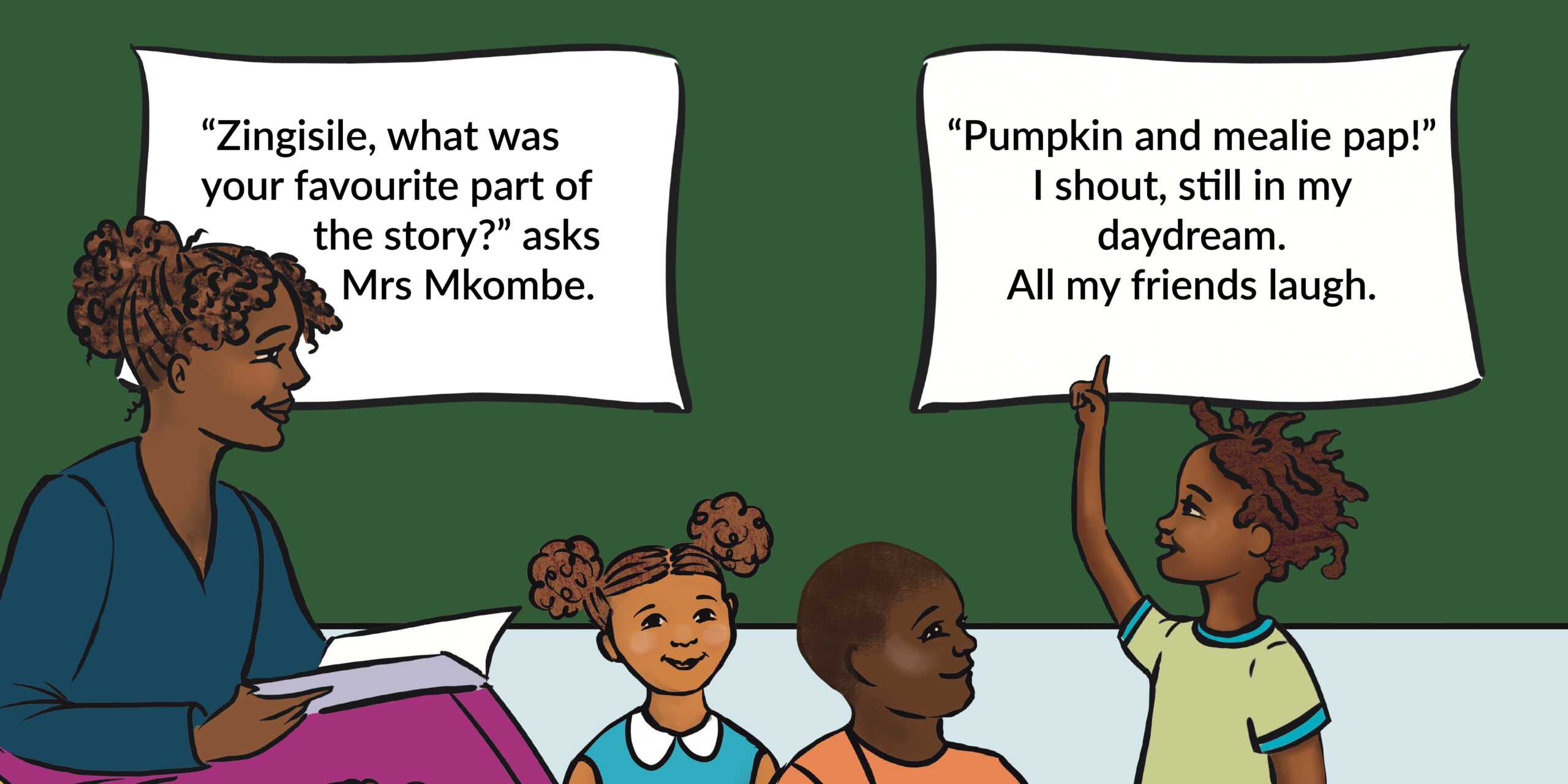 It’s my birthday! — original illustrated page 8, English text included
