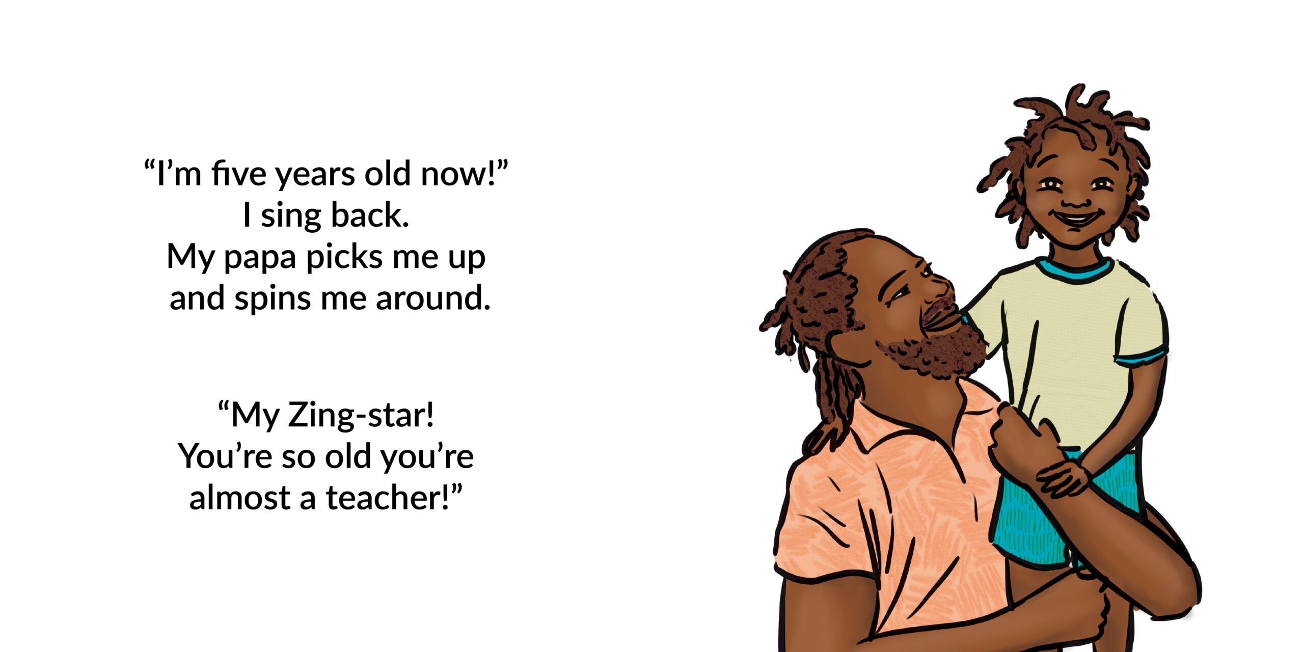 It’s my birthday! — original illustrated page 12, English text included
