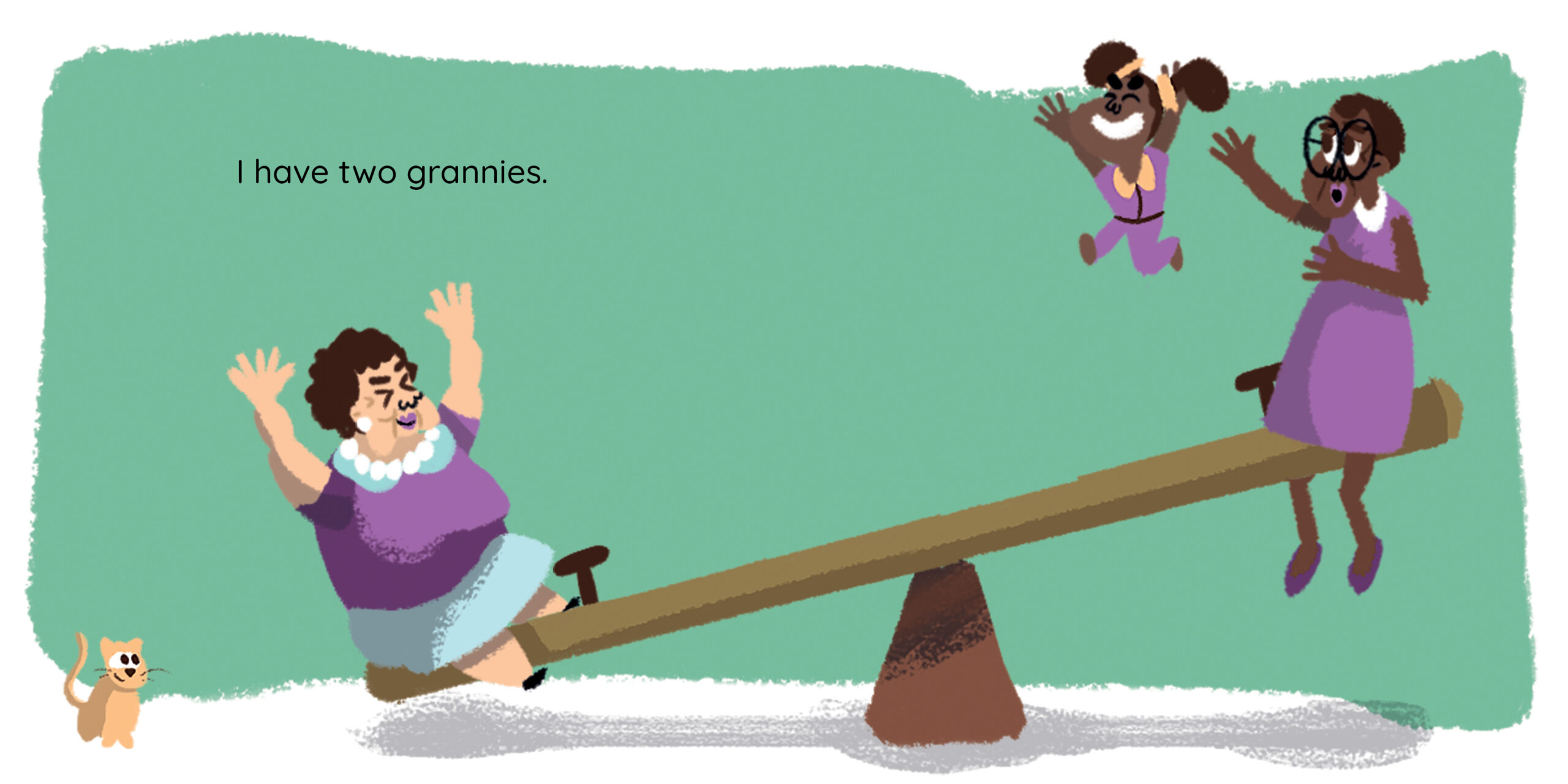 Joanna’s Grannies — original illustrated page 2, English text included