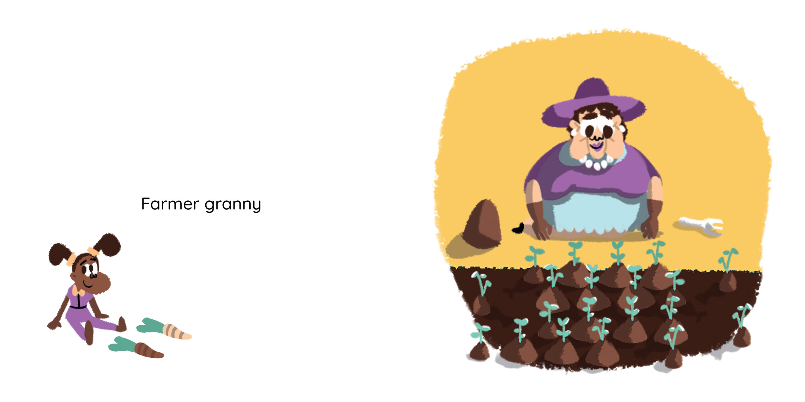 Joanna’s Grannies — original illustrated page 5, English text included
