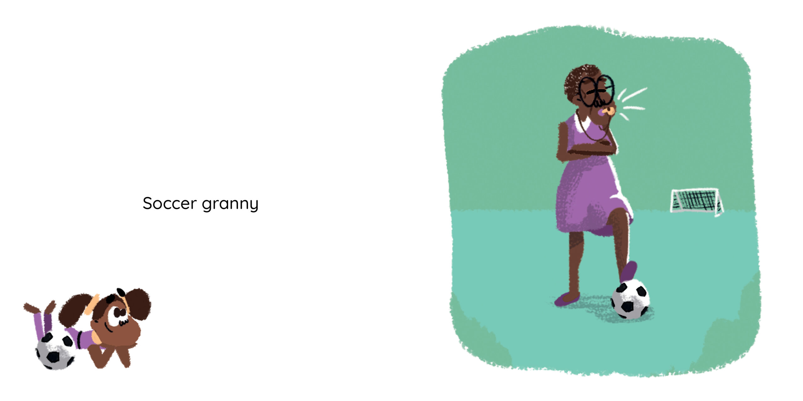 Joanna’s Grannies — original illustrated page 6, English text included