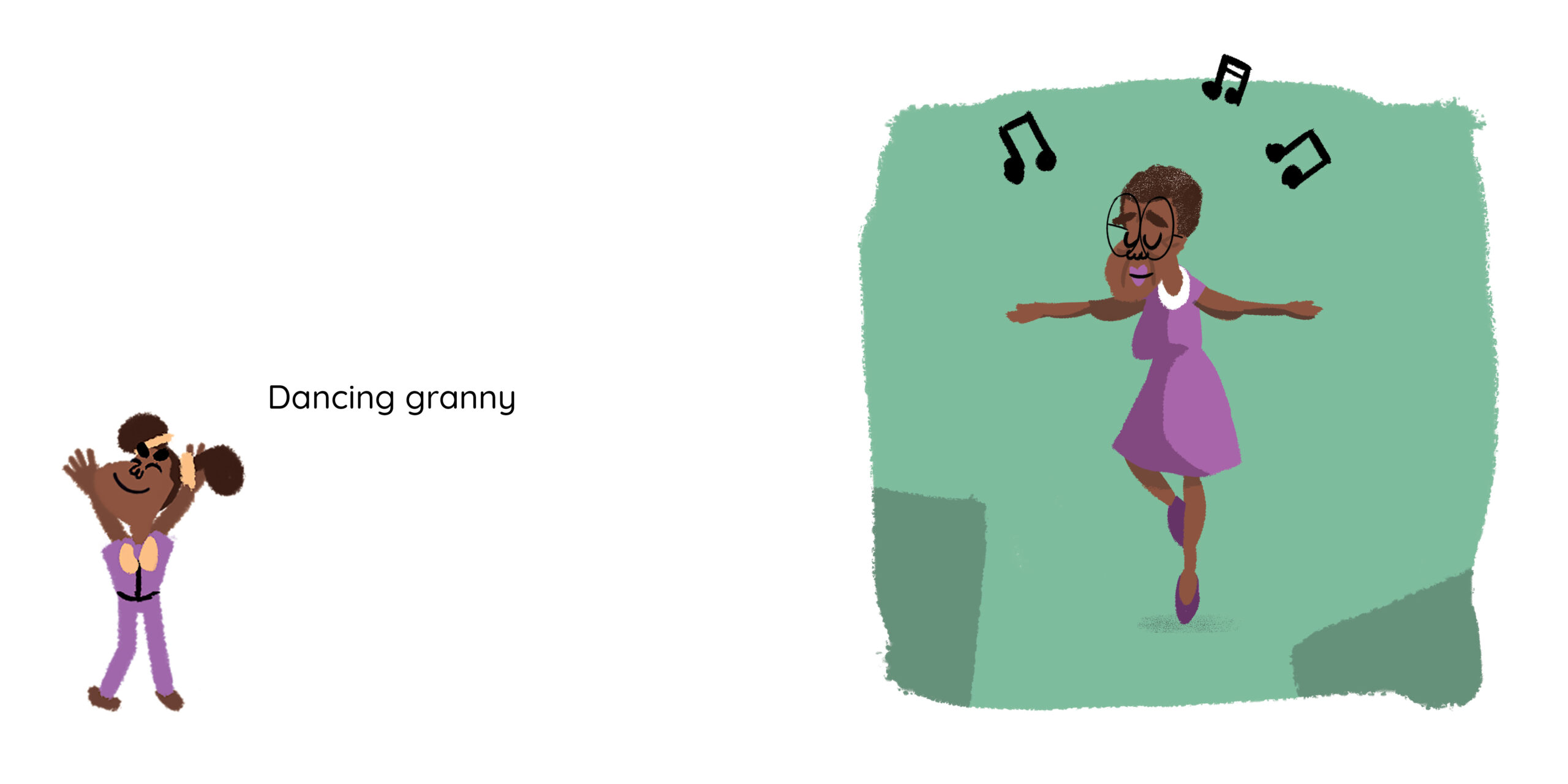 Joanna’s Grannies — original illustrated page 10, English text included