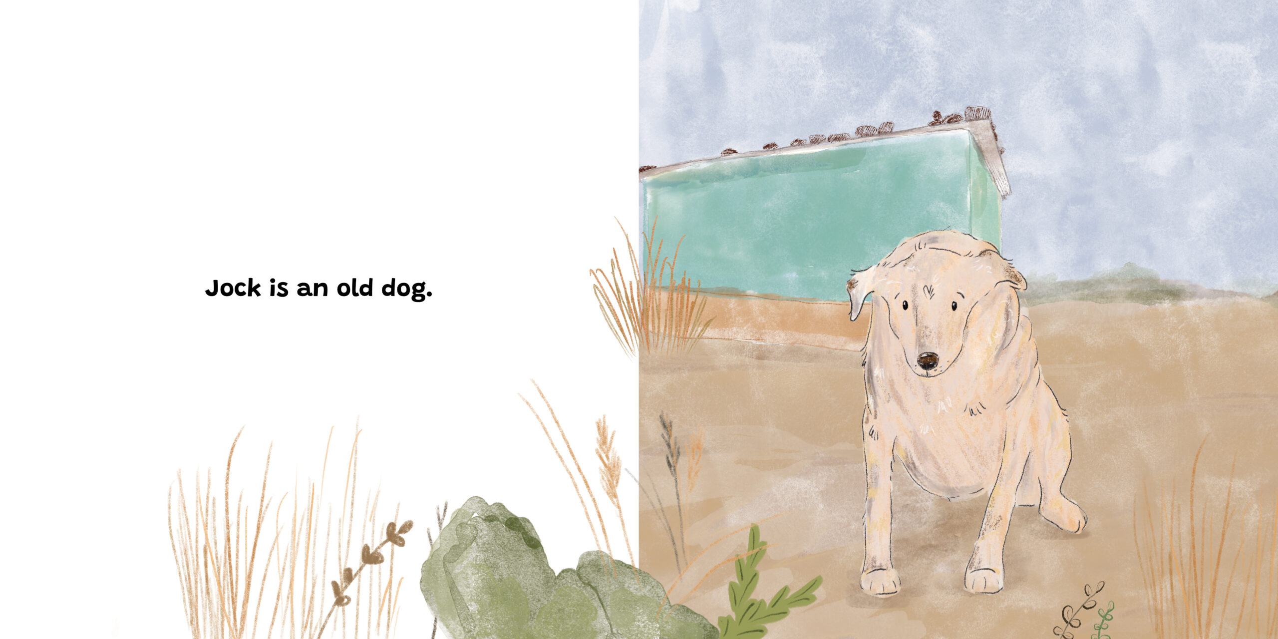 Jock and Me — original illustrated page 2, English text included