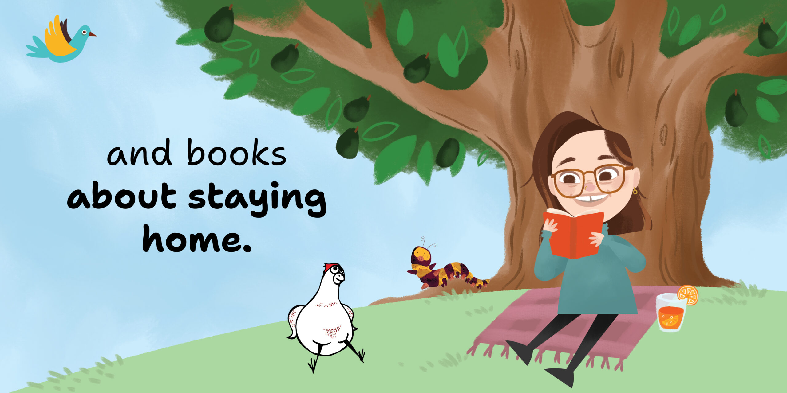 Julia Loves Books — original illustrated page 8, English text included