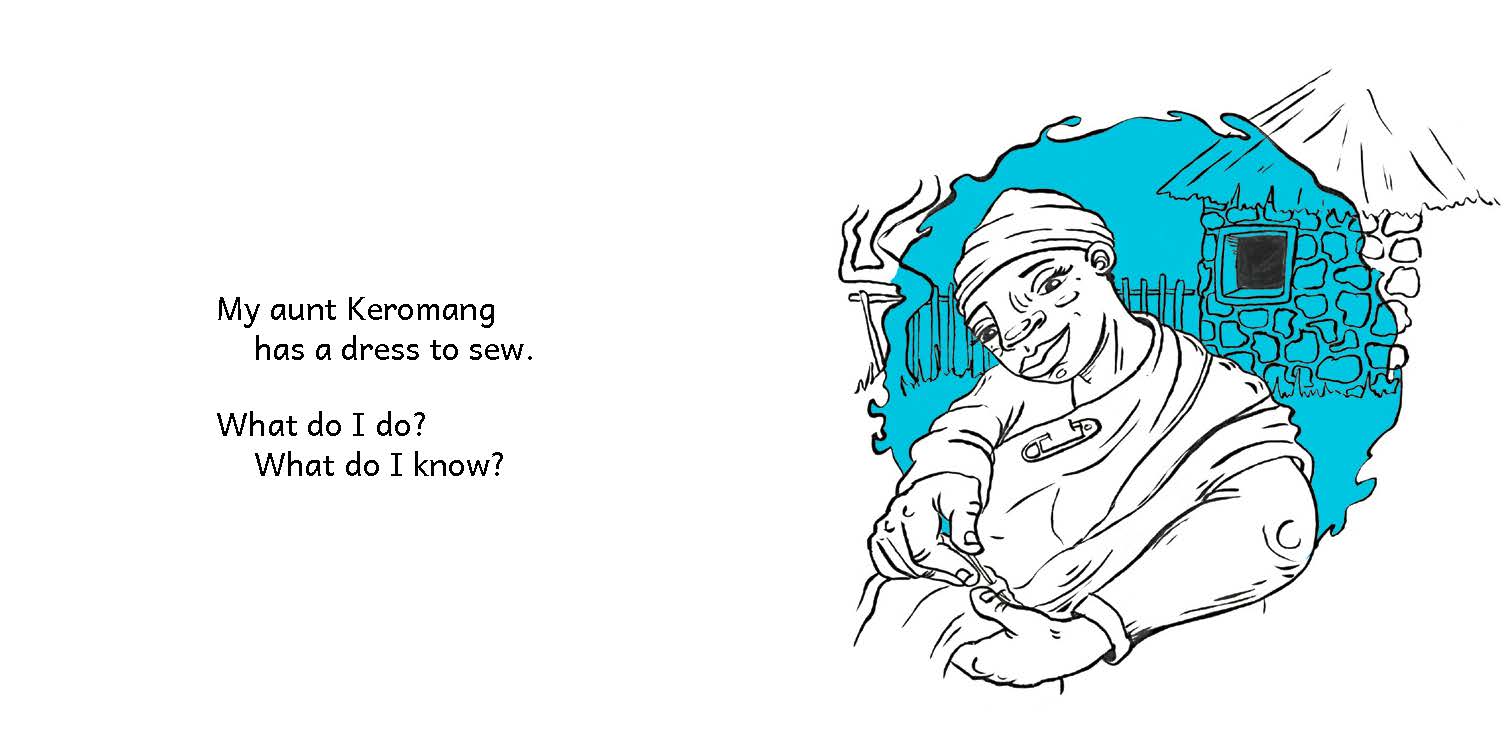 Karabo’s Question — original illustrated page 6, English text included