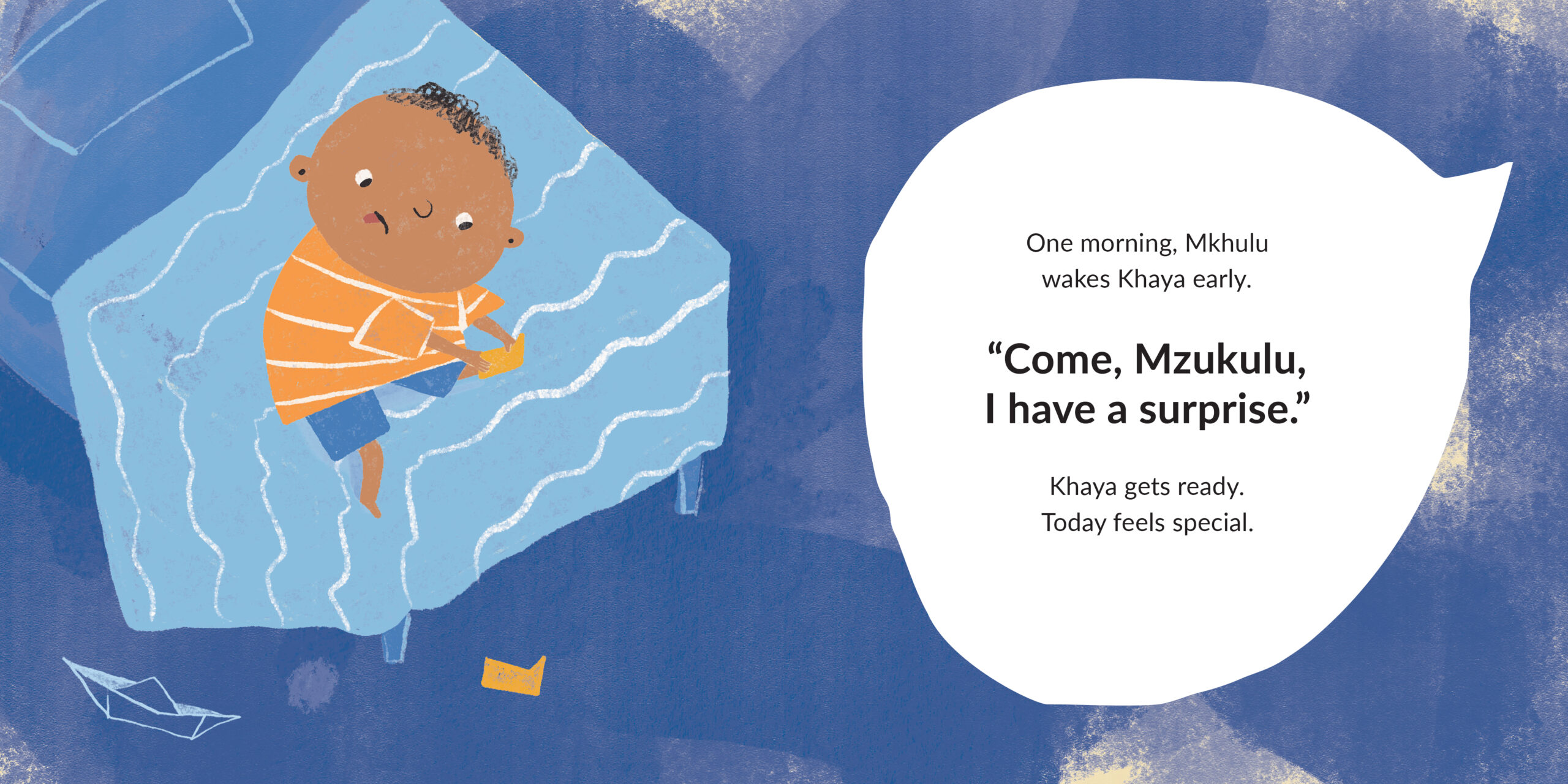 Khaya Wants to Row — original illustrated page 9, English text included
