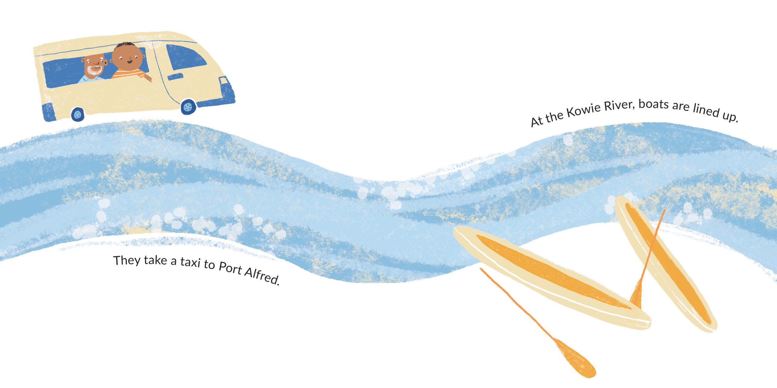 Khaya Wants to Row — original illustrated page 10, English text included