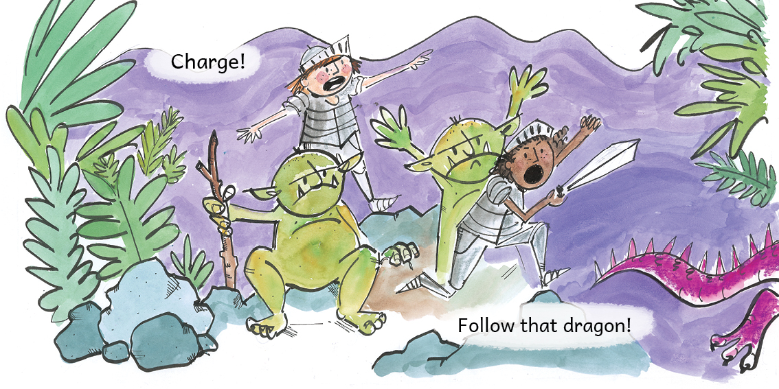 Knight Times — original illustrated page 6, English text included