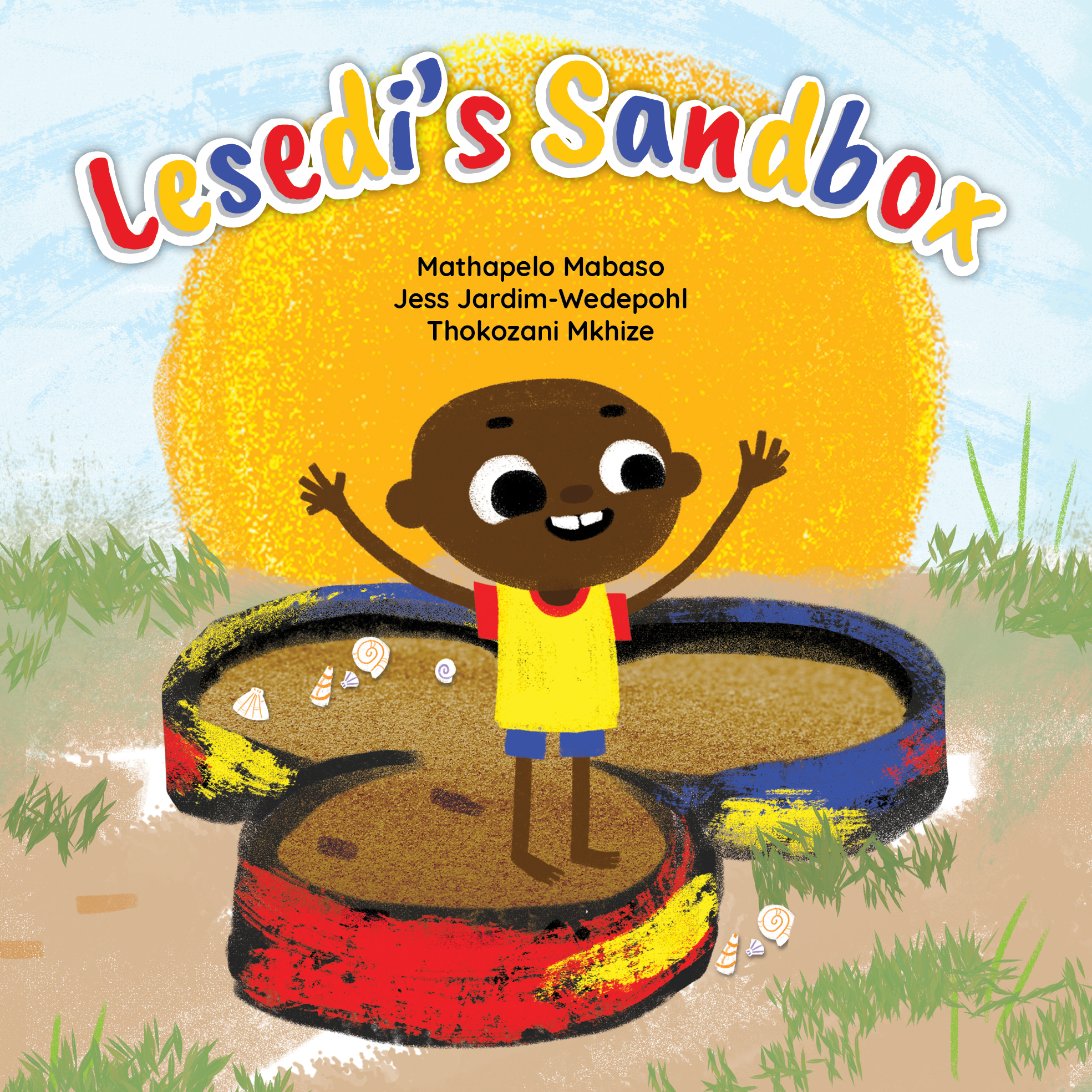 Lesedi’s Sandbox — original illustrated page 1, English text included