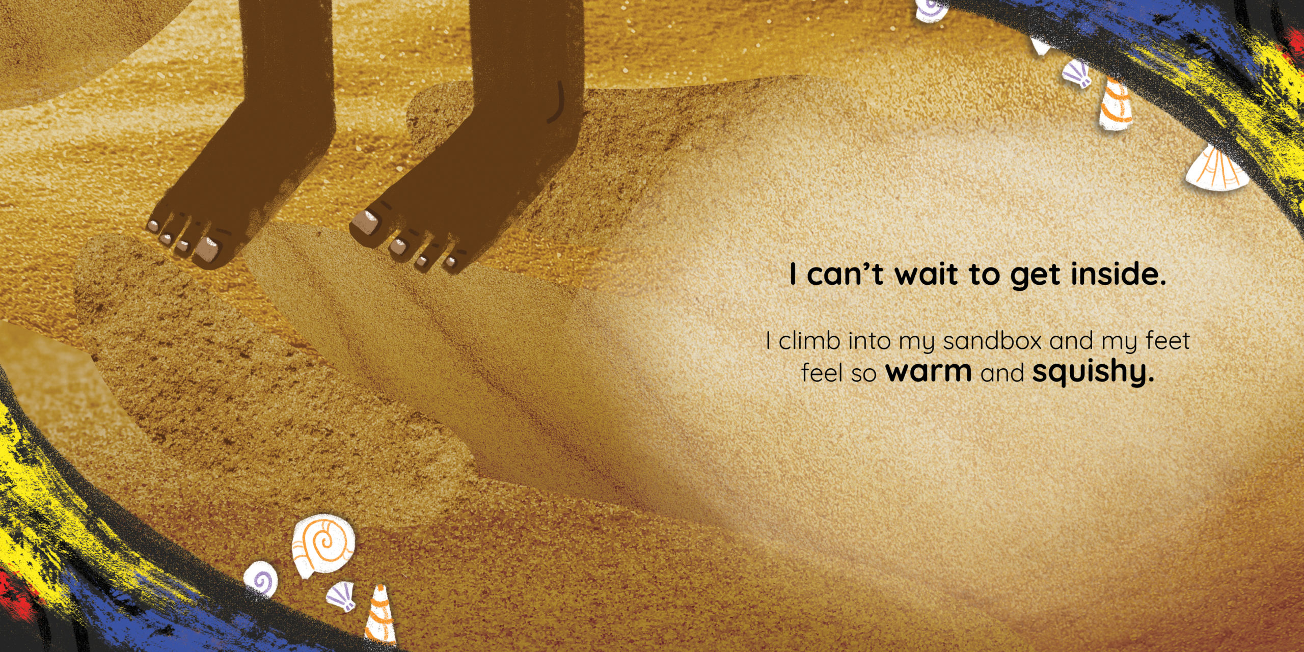 Lesedi’s Sandbox — original illustrated page 4, English text included