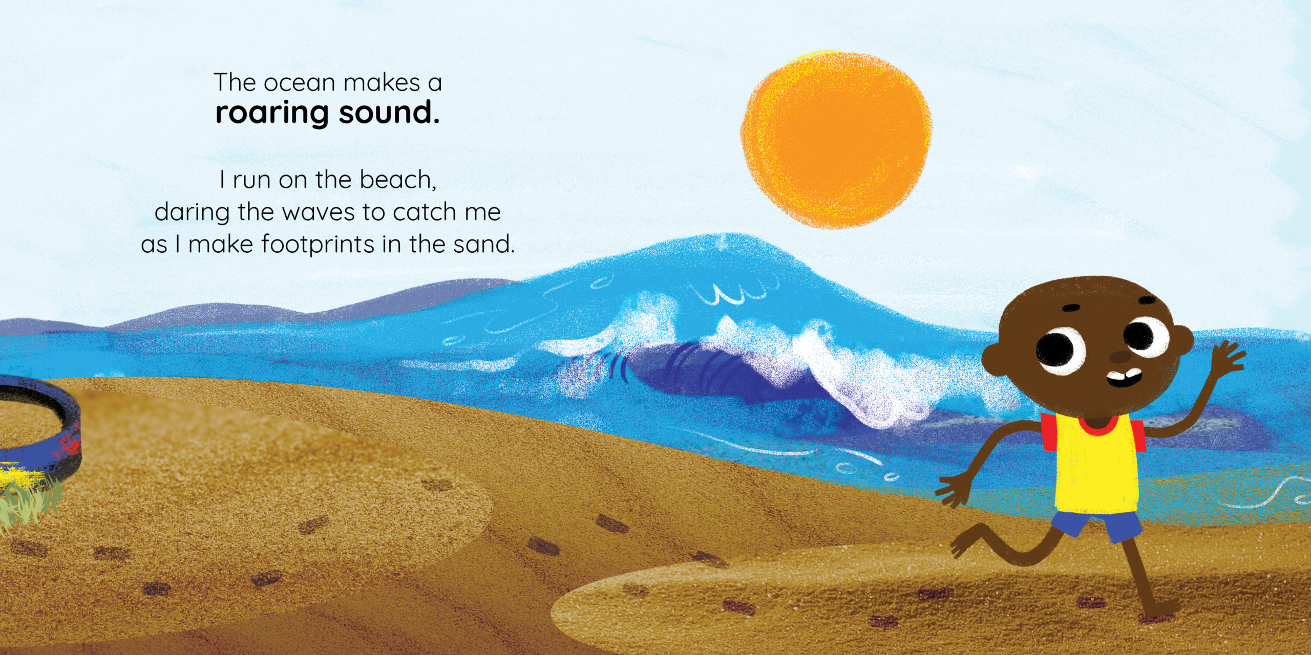 Lesedi’s Sandbox — original illustrated page 6, English text included