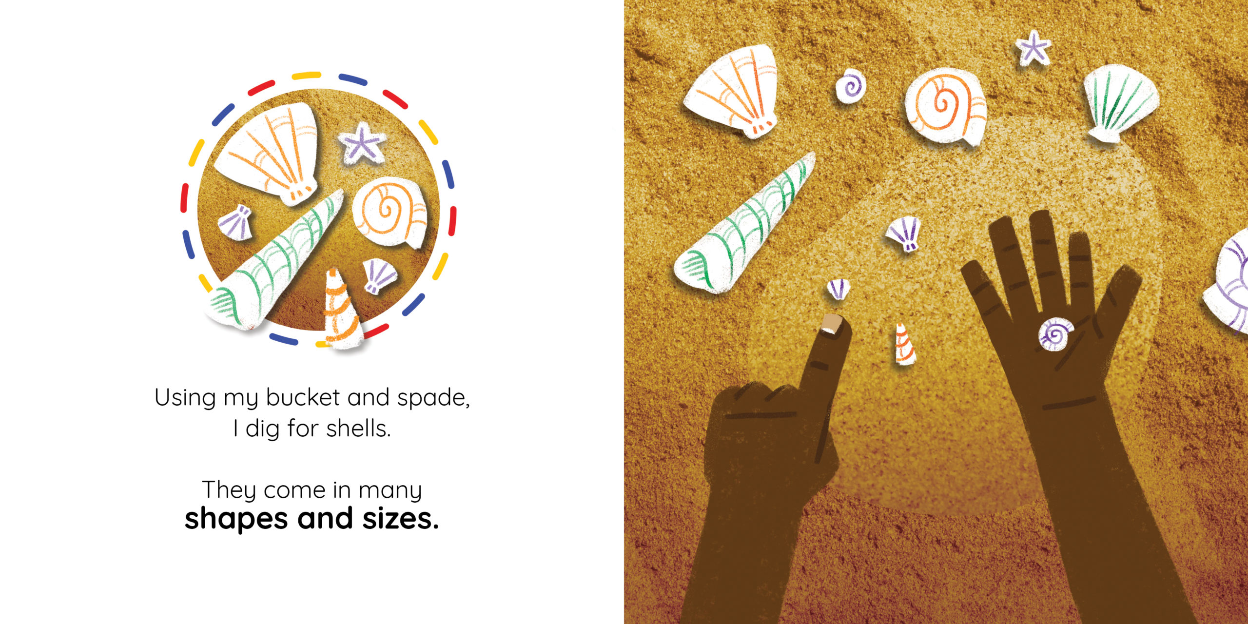 Lesedi’s Sandbox — original illustrated page 7, English text included