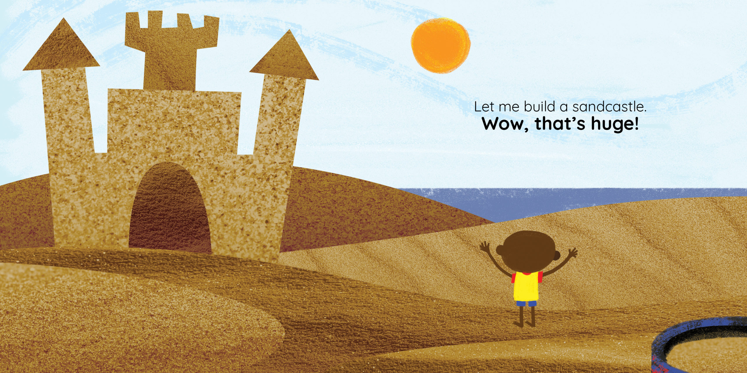 Lesedi’s Sandbox — original illustrated page 8, English text included
