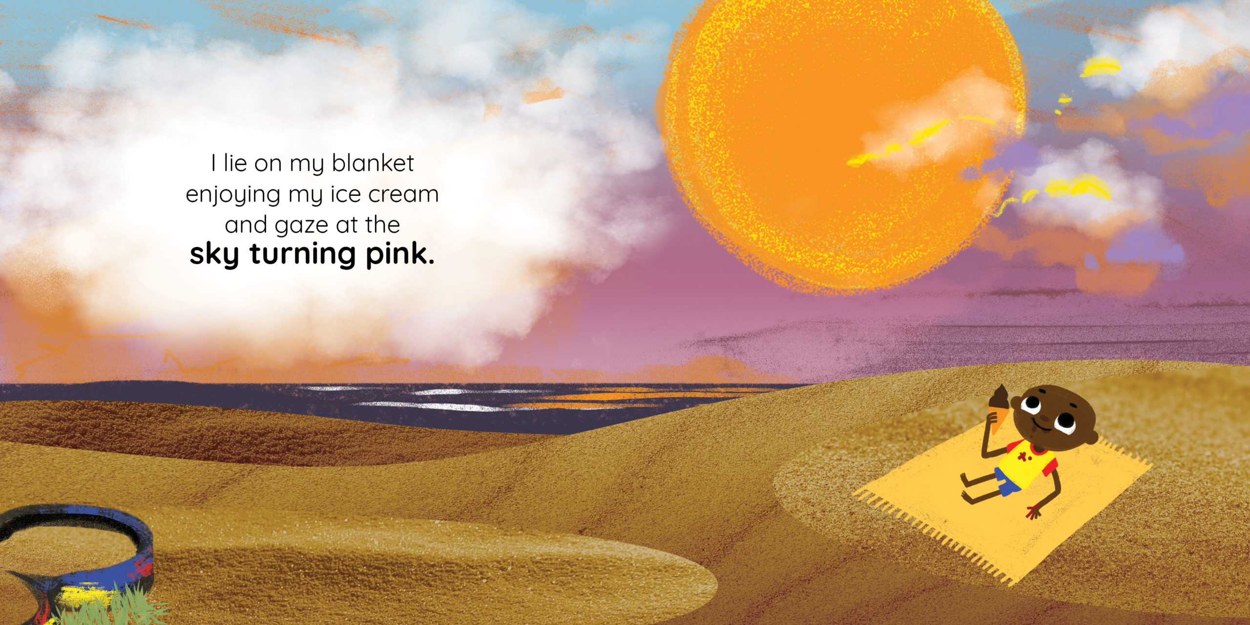 Lesedi’s Sandbox — original illustrated page 11, English text included