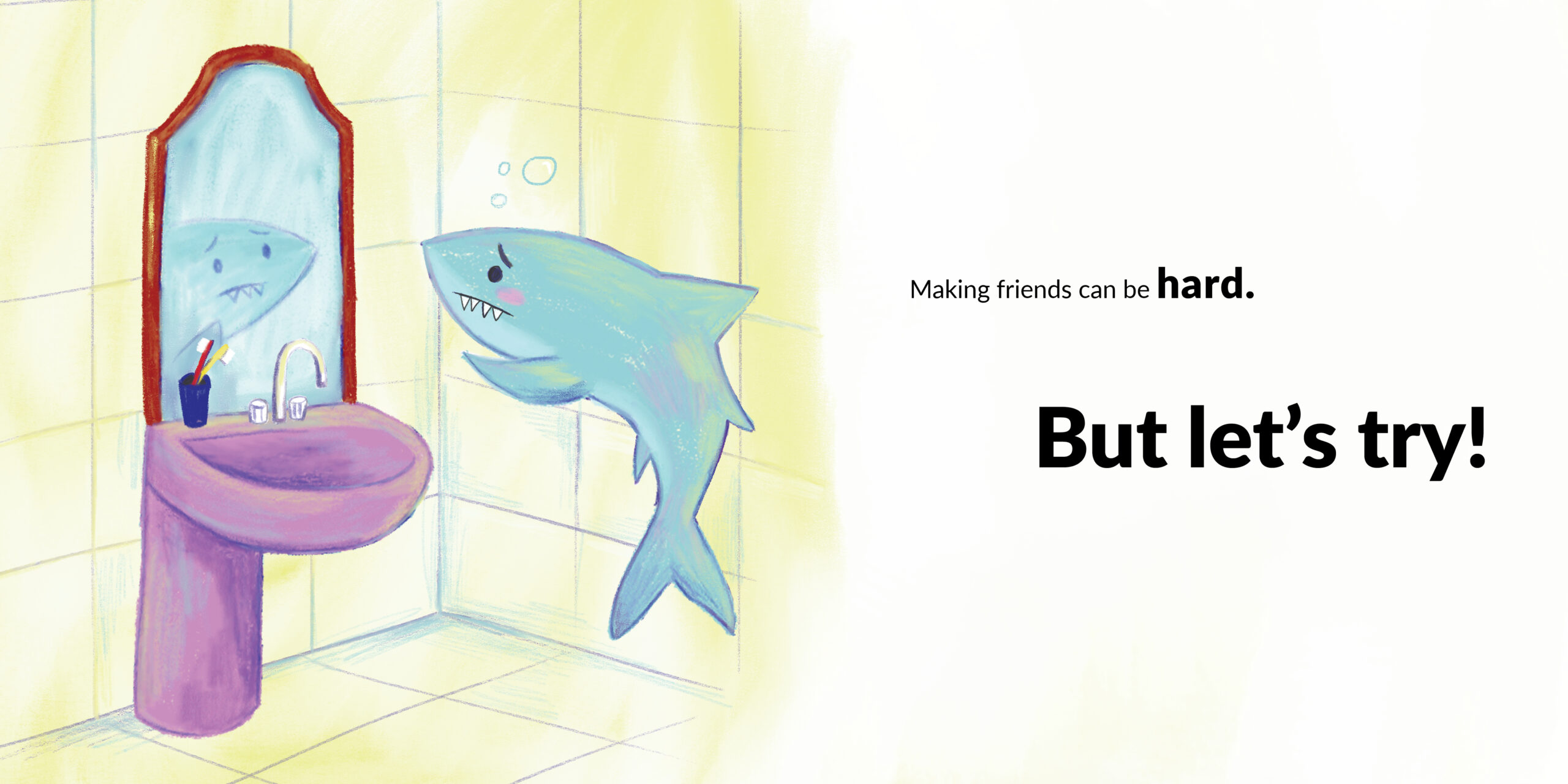 Let’s be Friends — original illustrated page 3, English text included