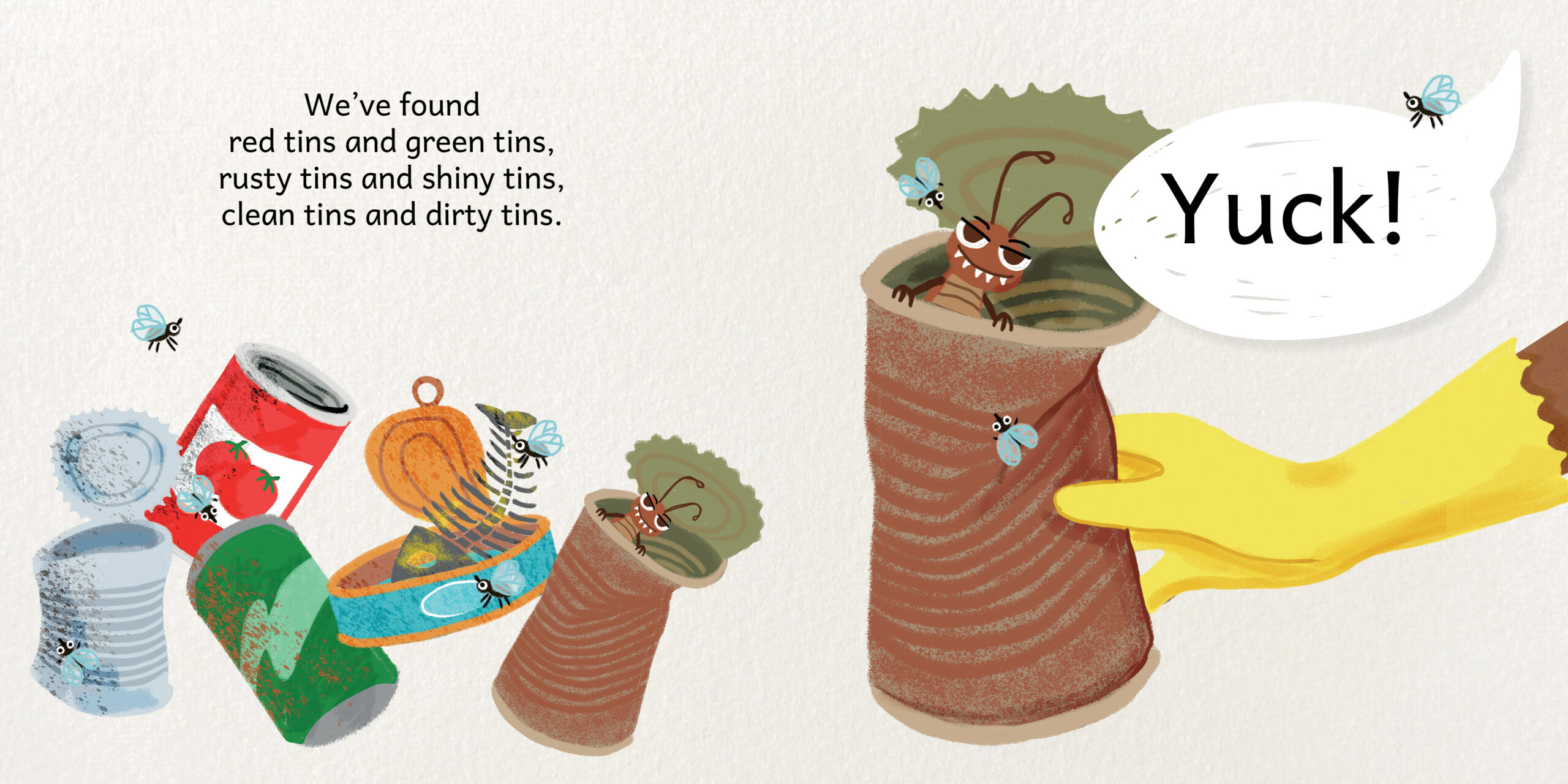 Let’s go on a litter hunt — original illustrated page 4, English text included