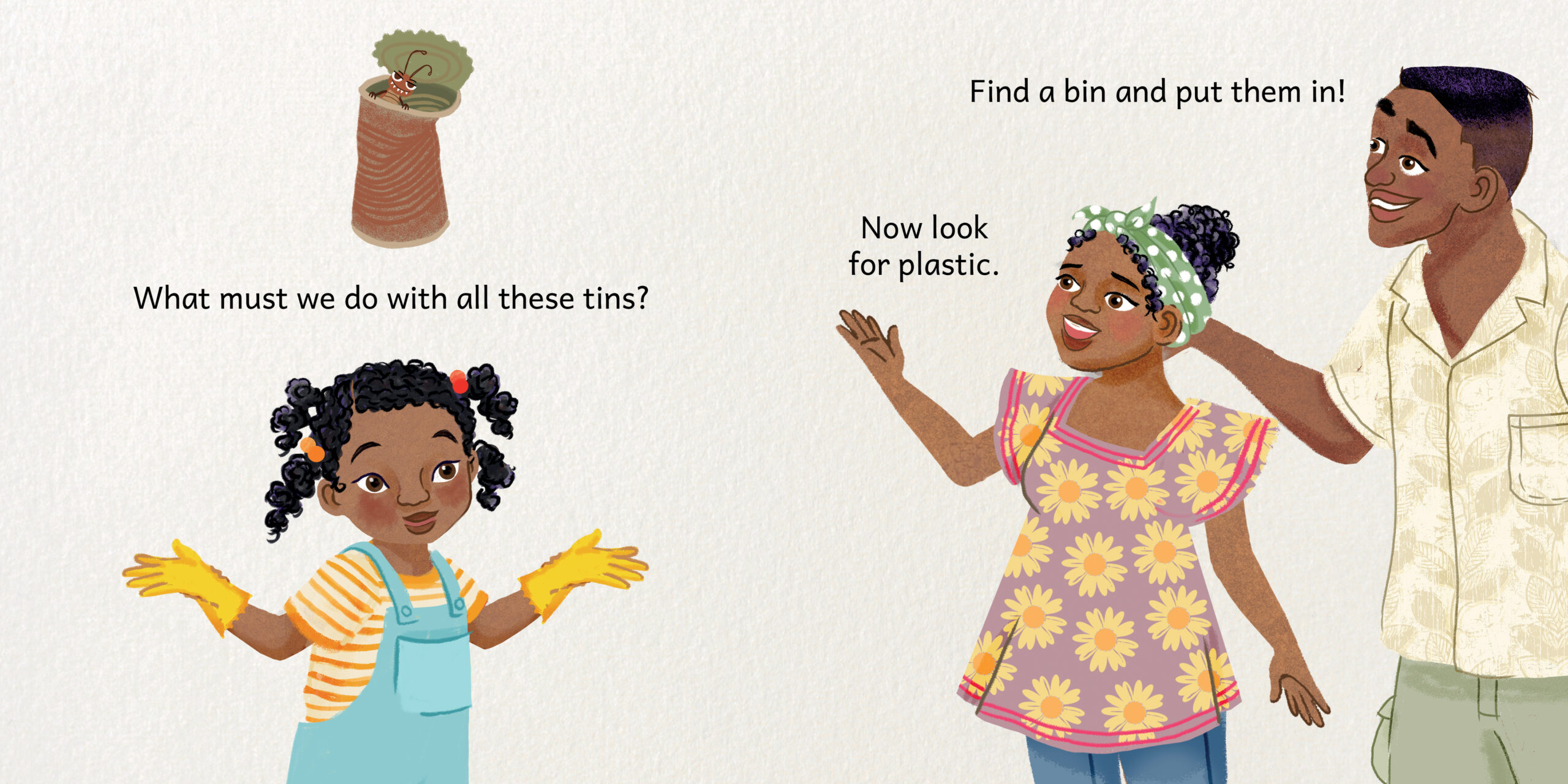Let’s go on a litter hunt — original illustrated page 5, English text included