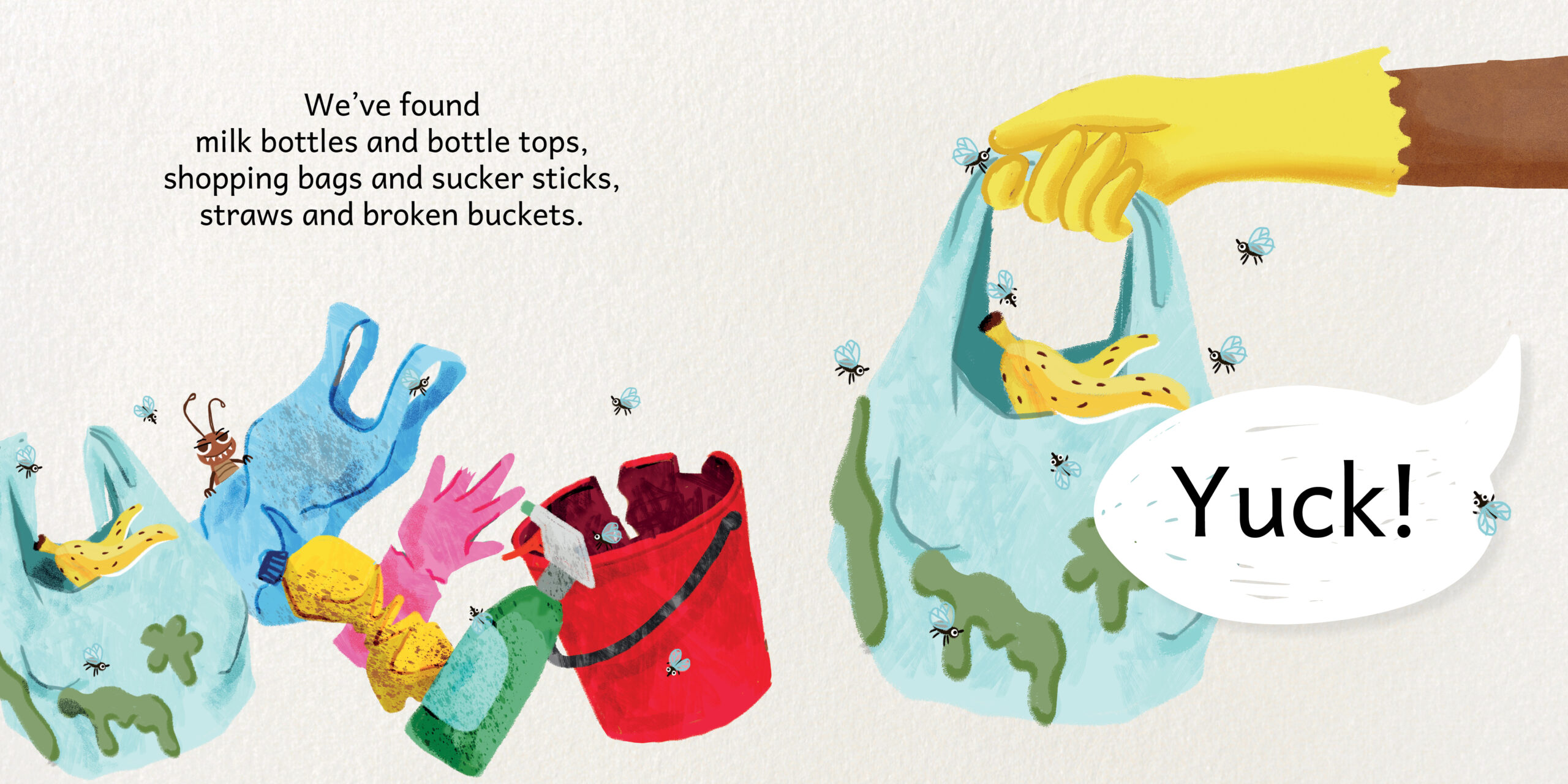 Let’s go on a litter hunt — original illustrated page 7, English text included