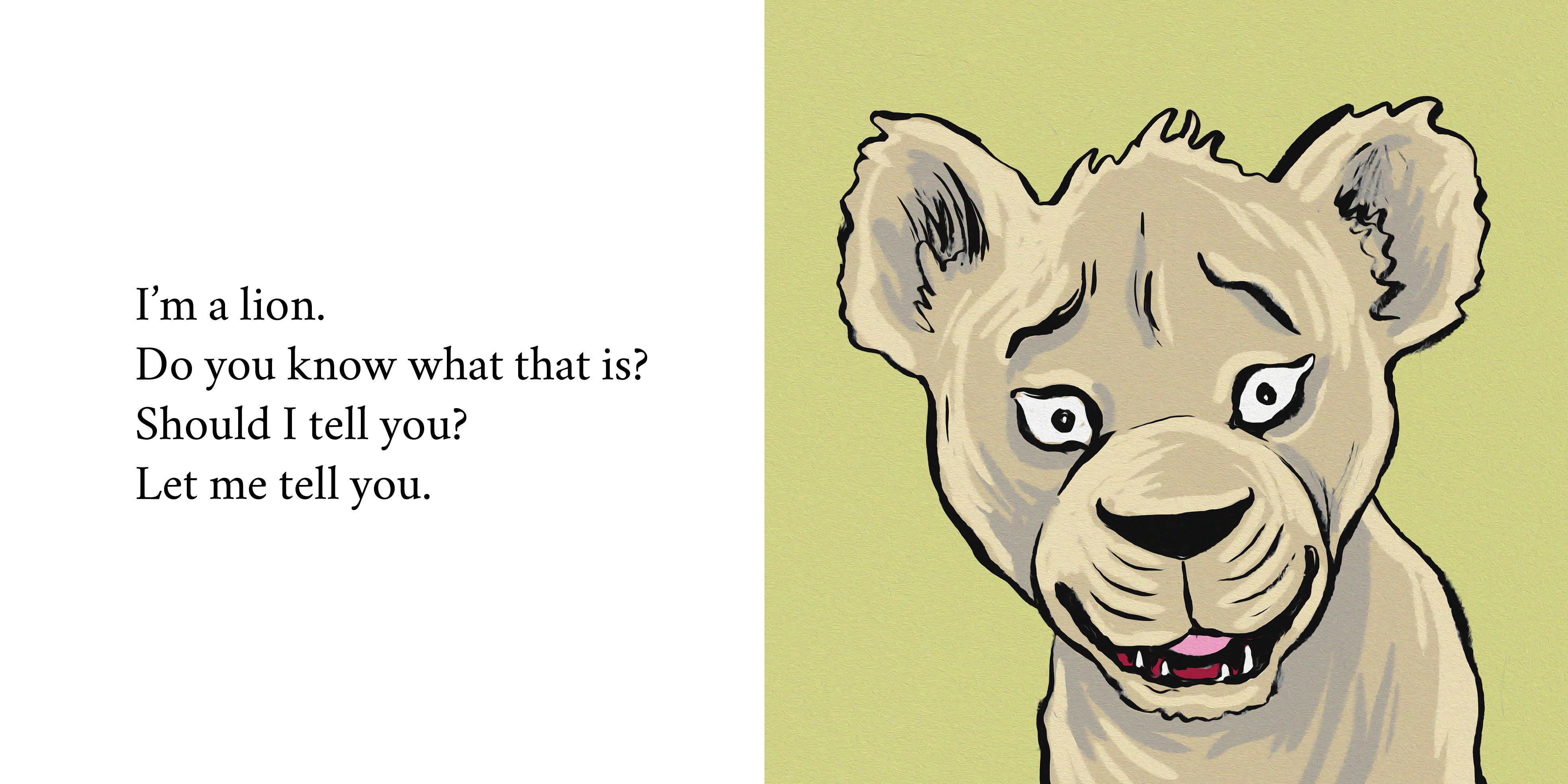 Lions are Always Brave — original illustrated page 6, English text included