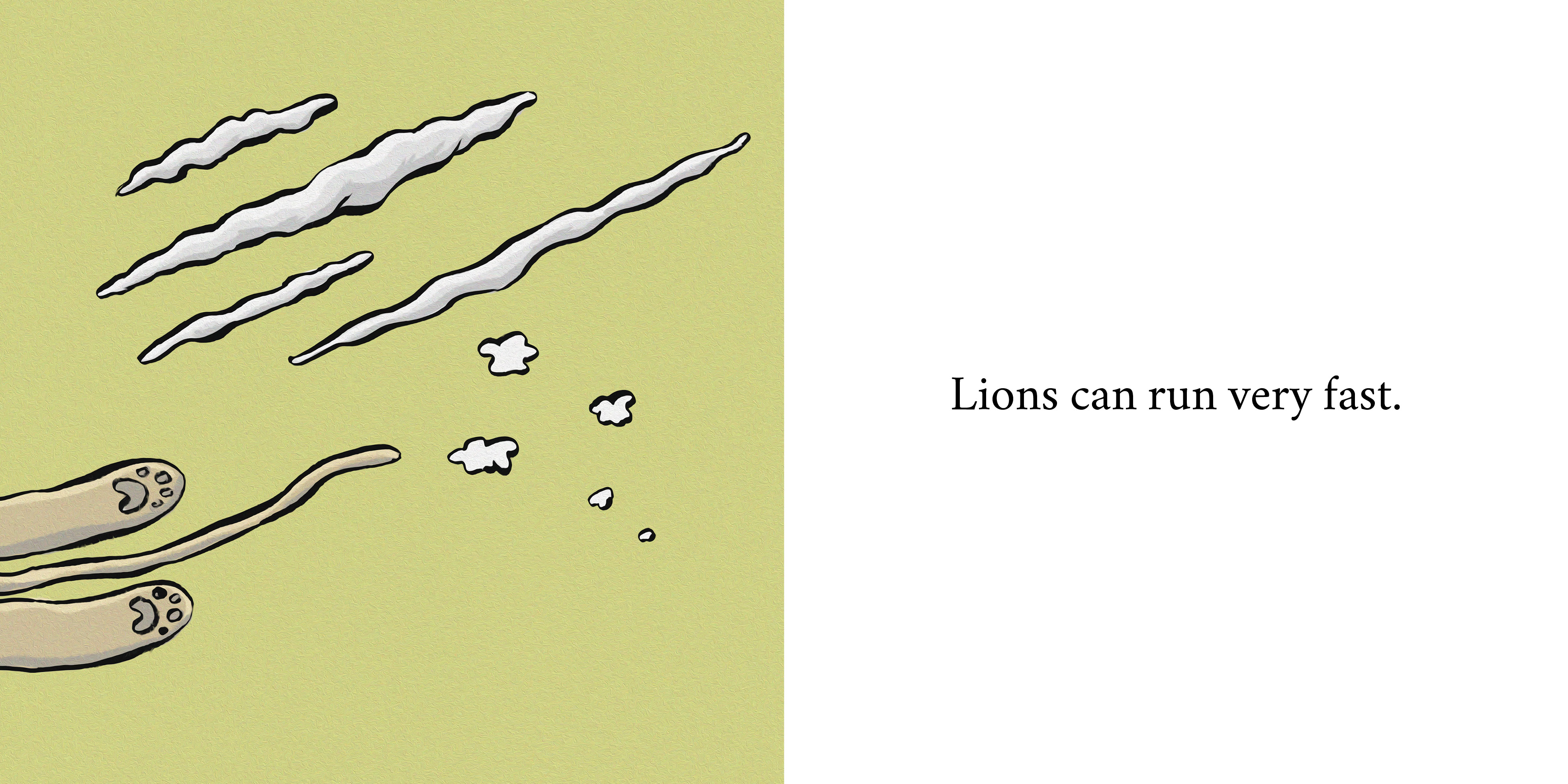 Lions are Always Brave — original illustrated page 8, English text included