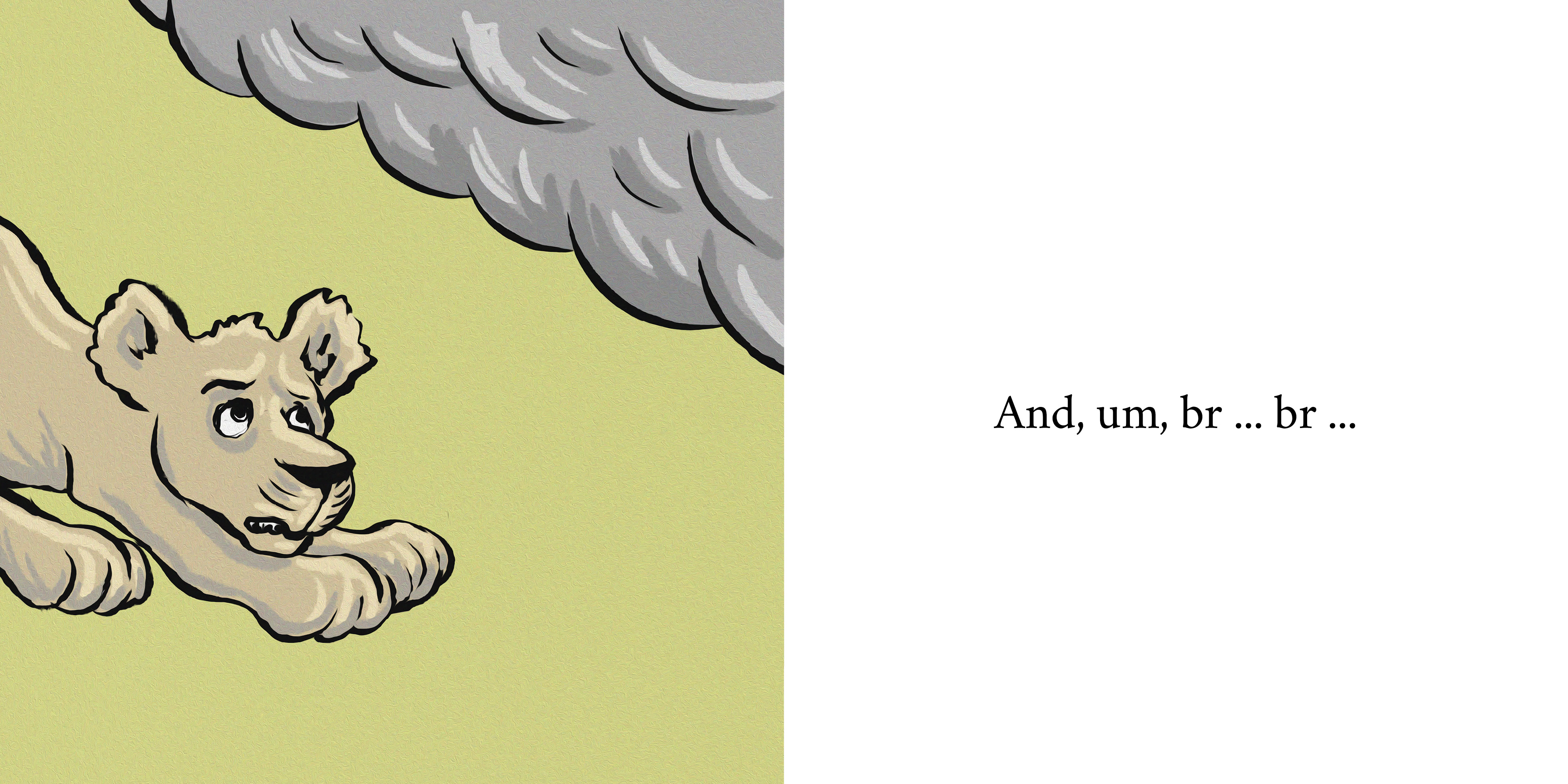 Lions are Always Brave — original illustrated page 10, English text included