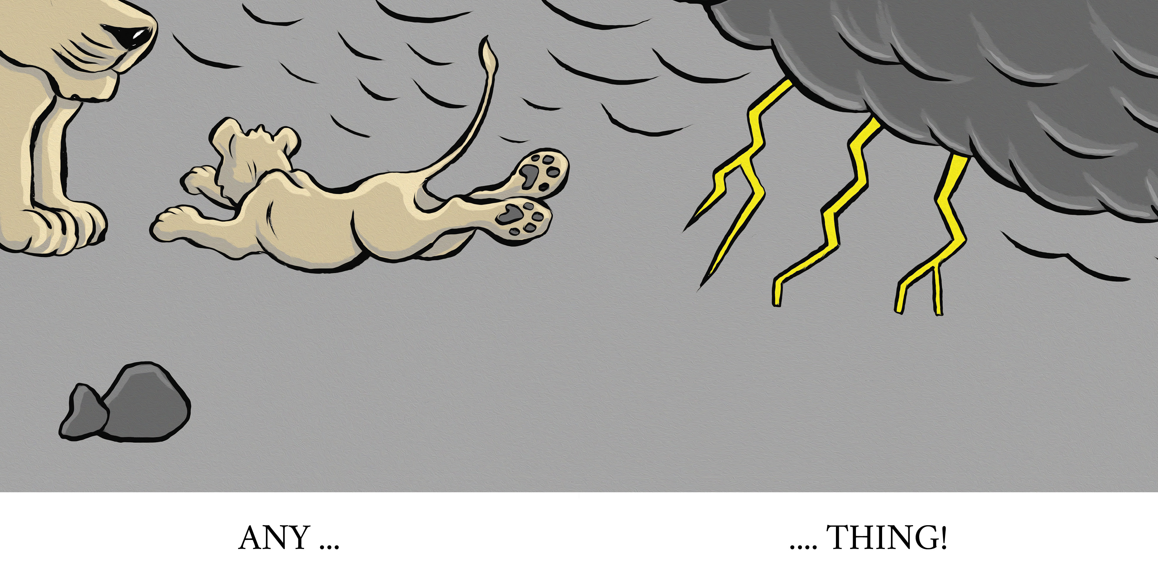 Lions are Always Brave — original illustrated page 12, English text included