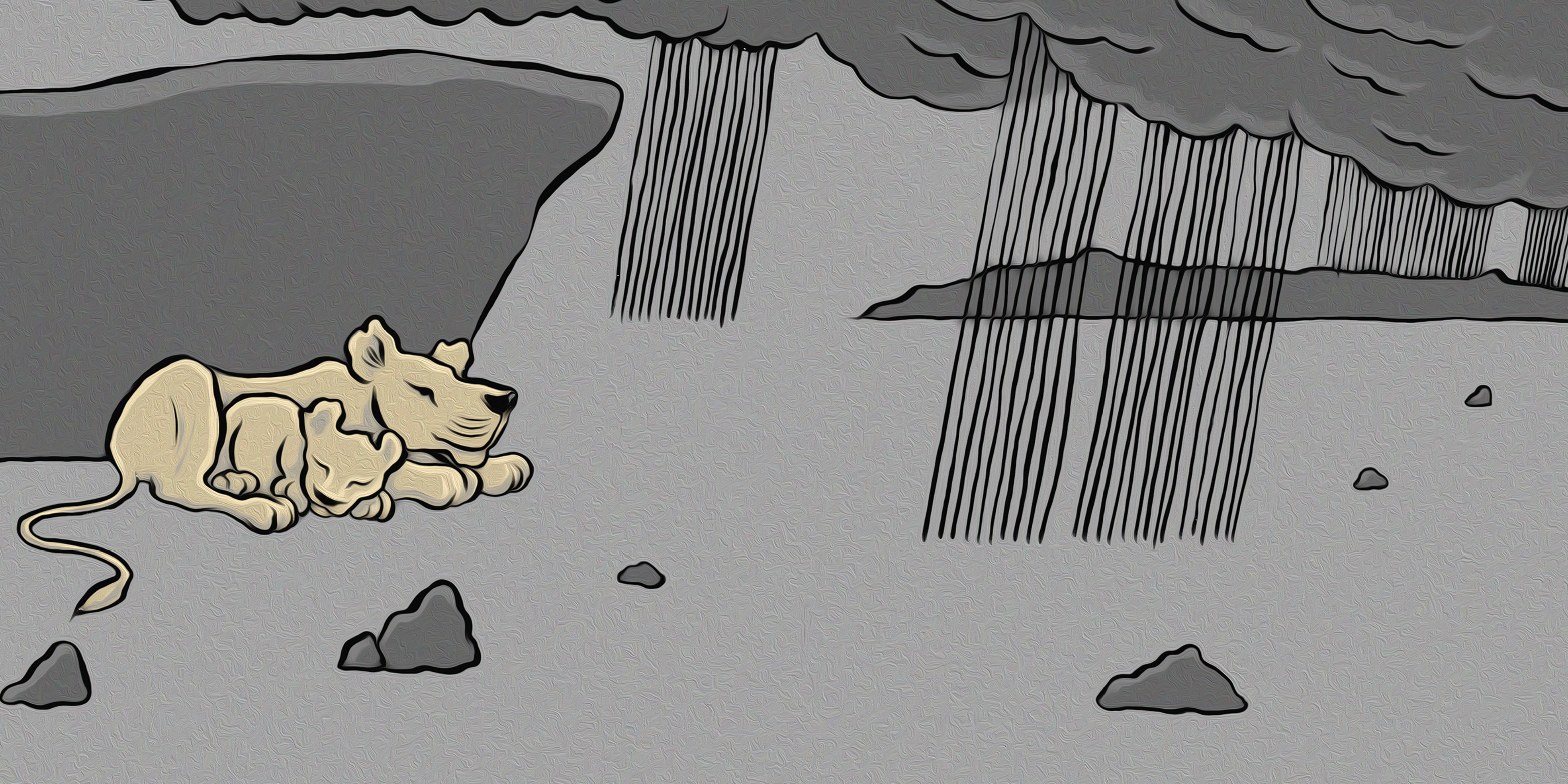 Lions are Always Brave — original illustrated page 16, English text included