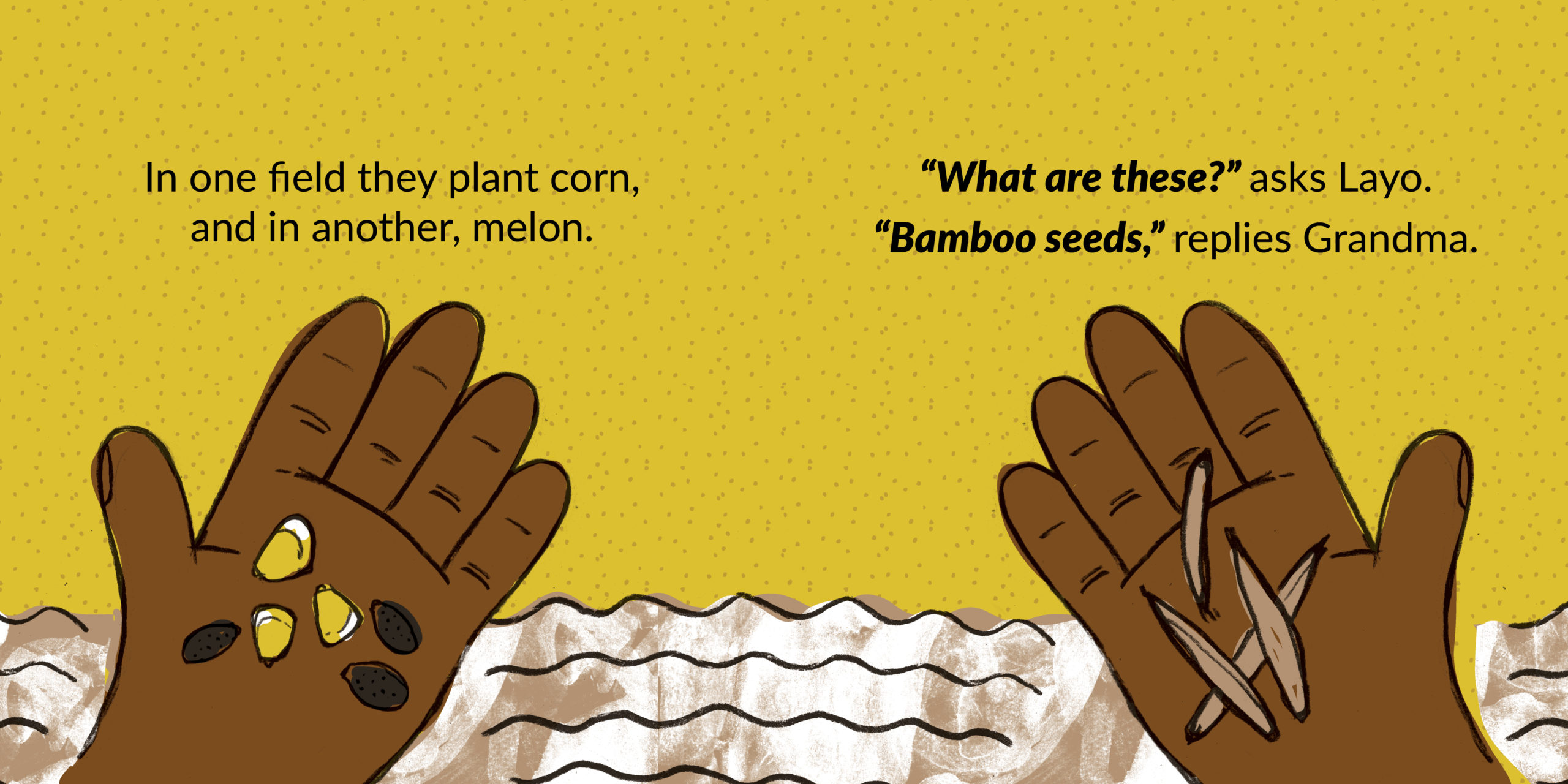 Little Shoots — original illustrated page 5, English text included