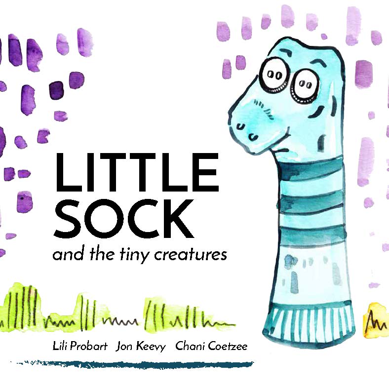 Little Sock and the tiny creatures — original illustrated page 1, English text included