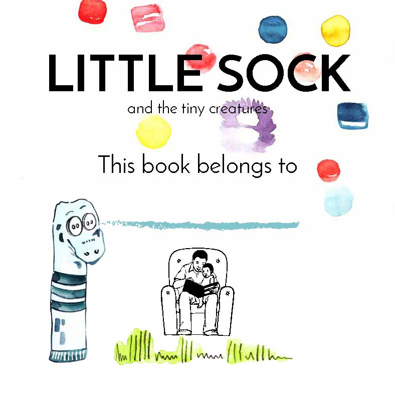Little Sock and the tiny creatures — original illustrated page 2, English text included