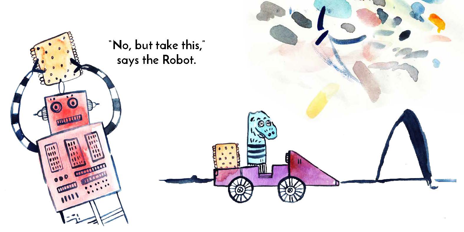 Little Sock and the tiny creatures — original illustrated page 8, English text included