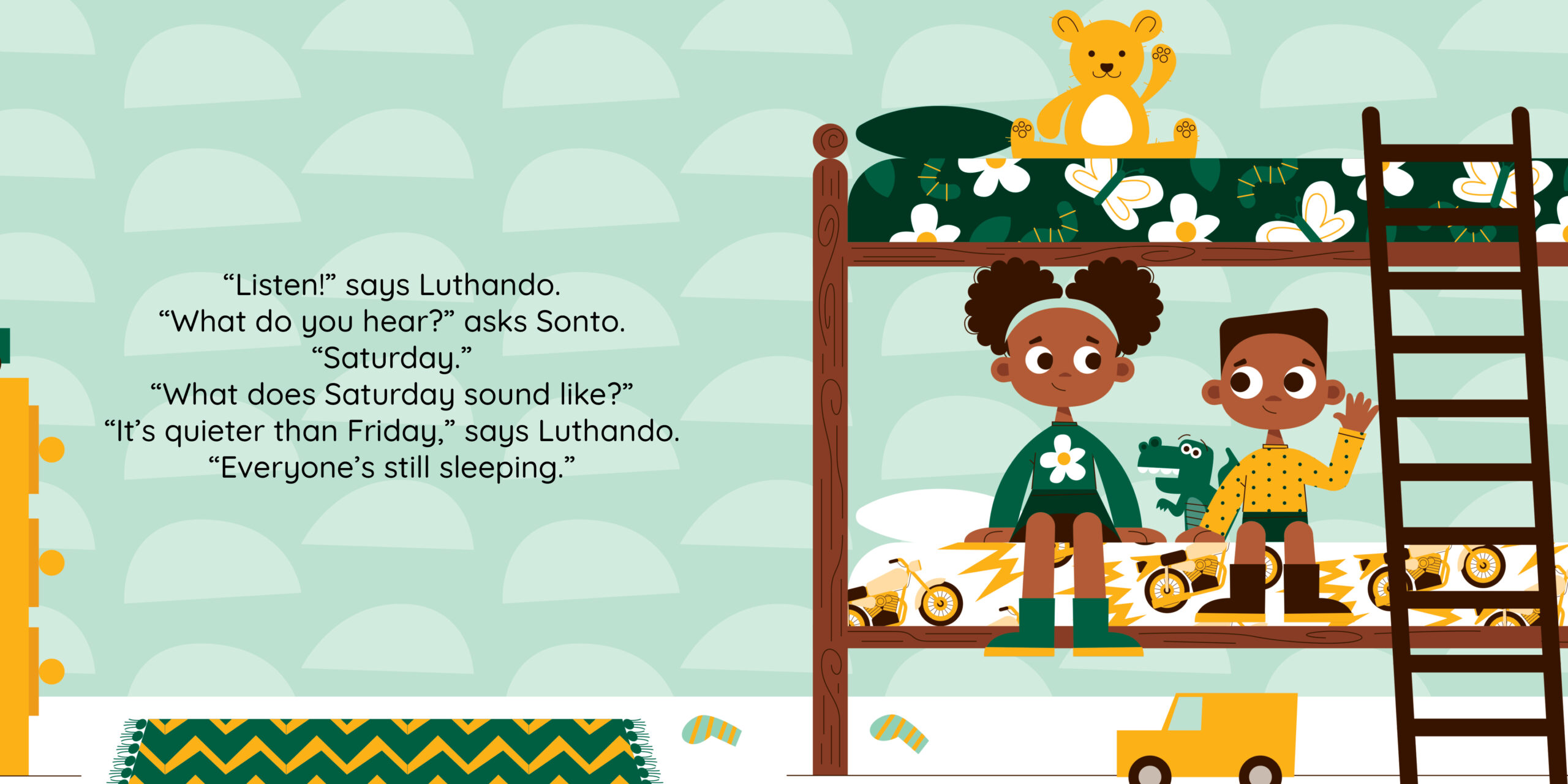 Look out, Luthando! — original illustrated page 2, English text included