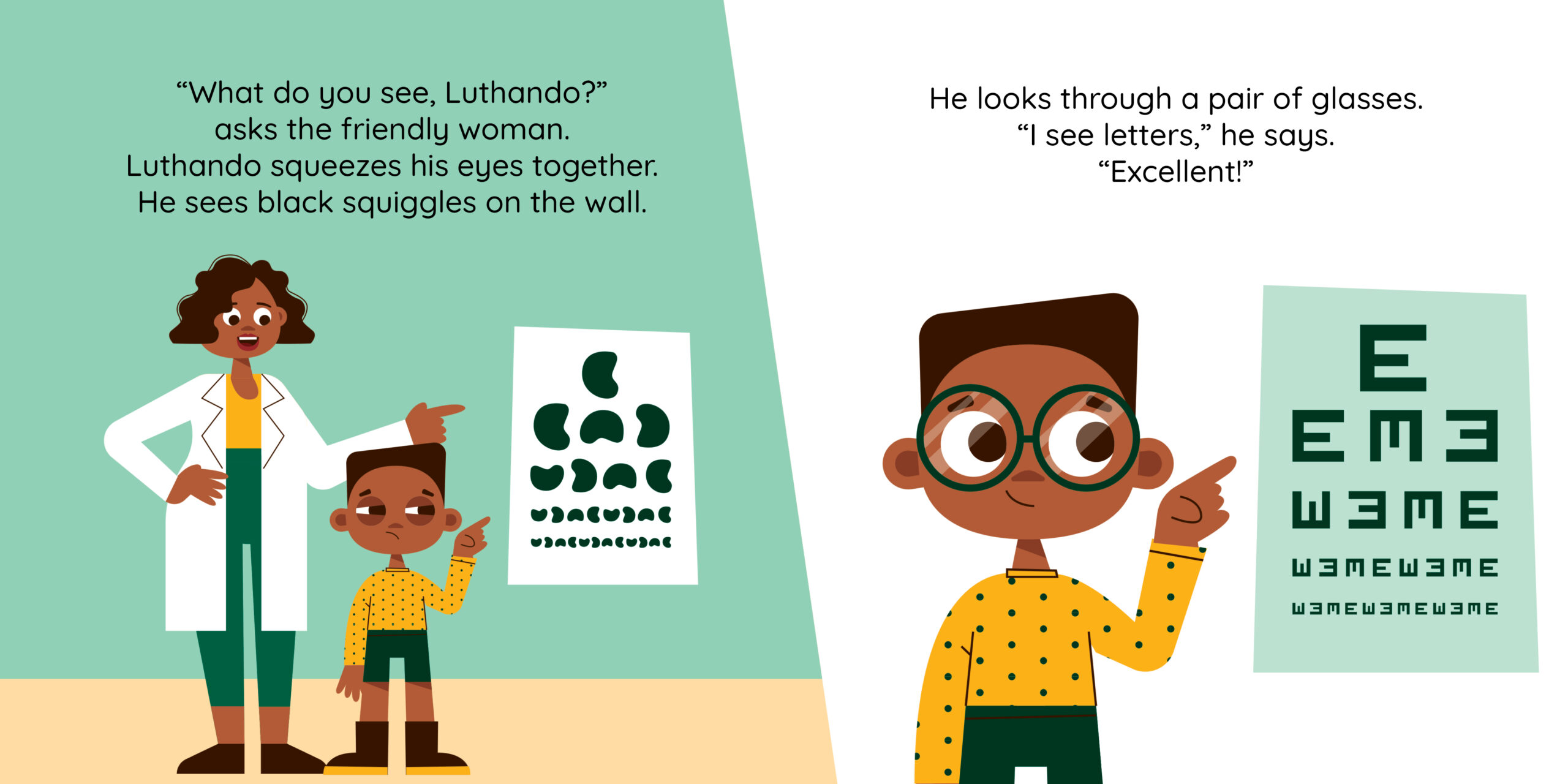 Look out, Luthando! — original illustrated page 10, English text included