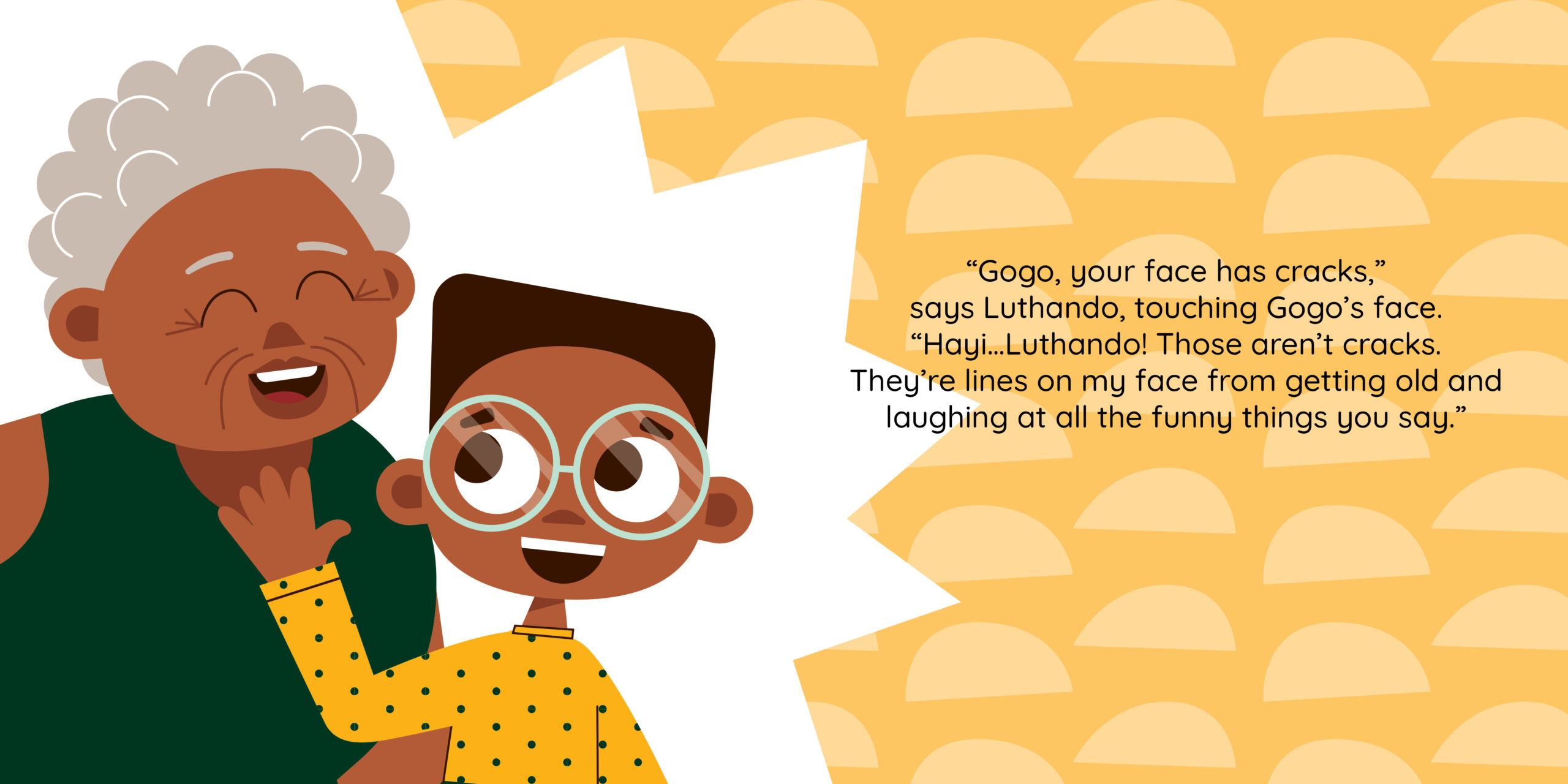 Look out, Luthando! — original illustrated page 12, English text included
