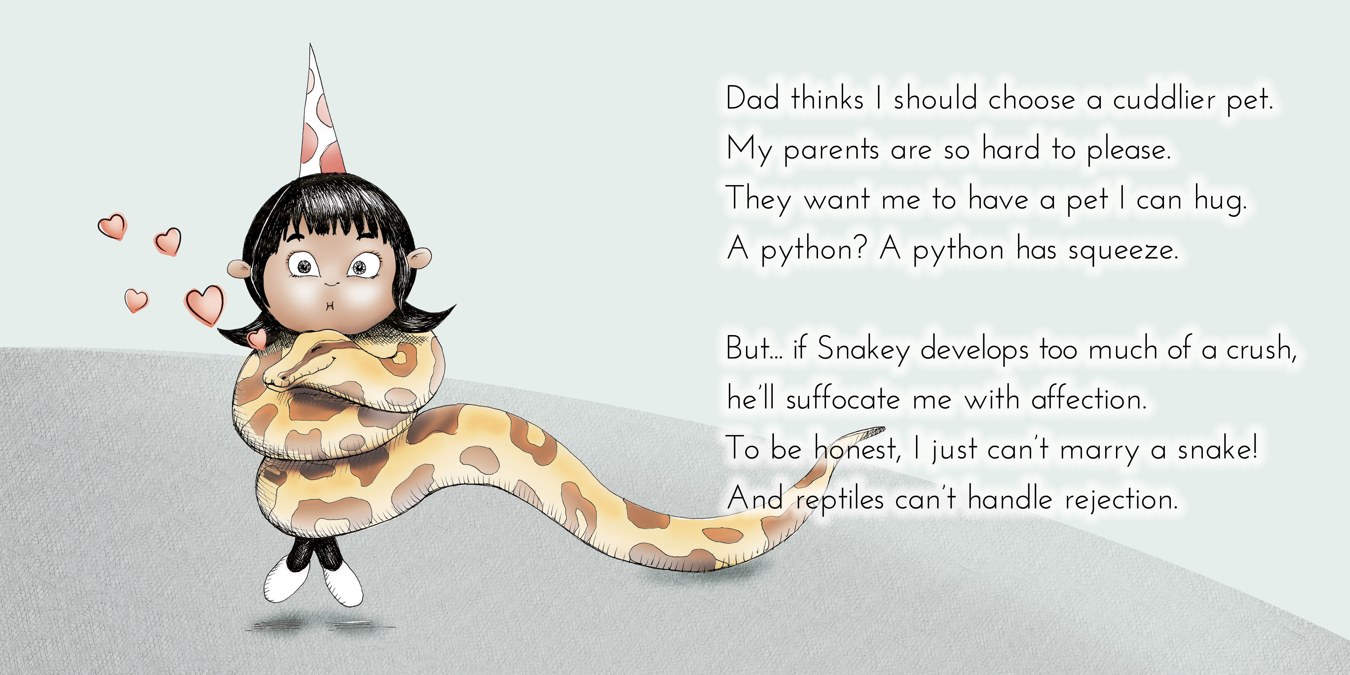 Maddy Moona’s Menagerie — original illustrated page 9, English text included