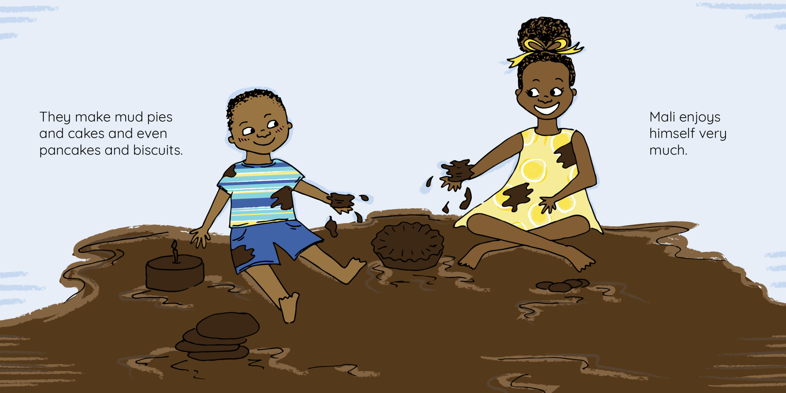 Mali’s Friend — original illustrated page 7, English text included