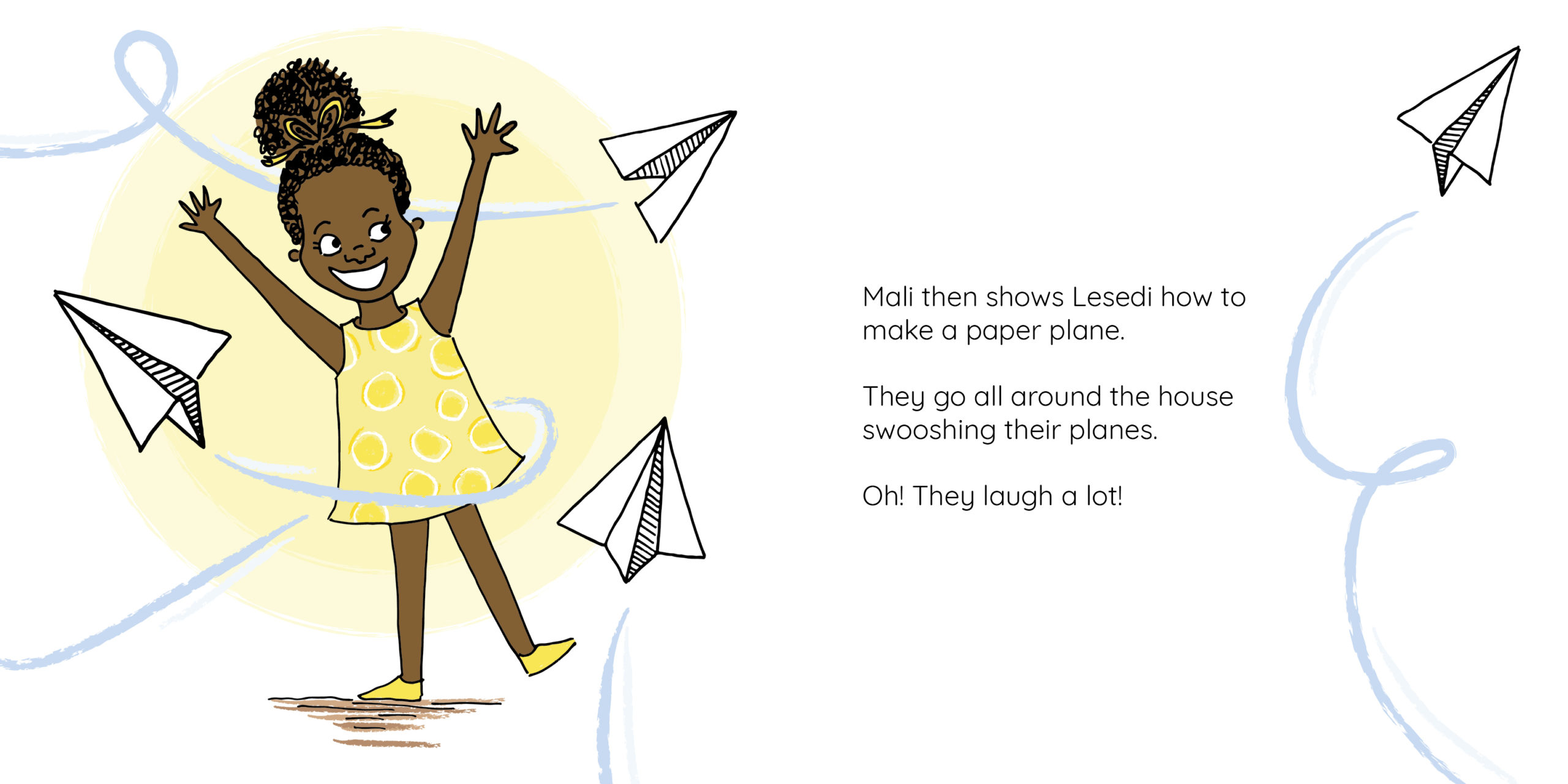 Mali’s Friend — original illustrated page 9, English text included