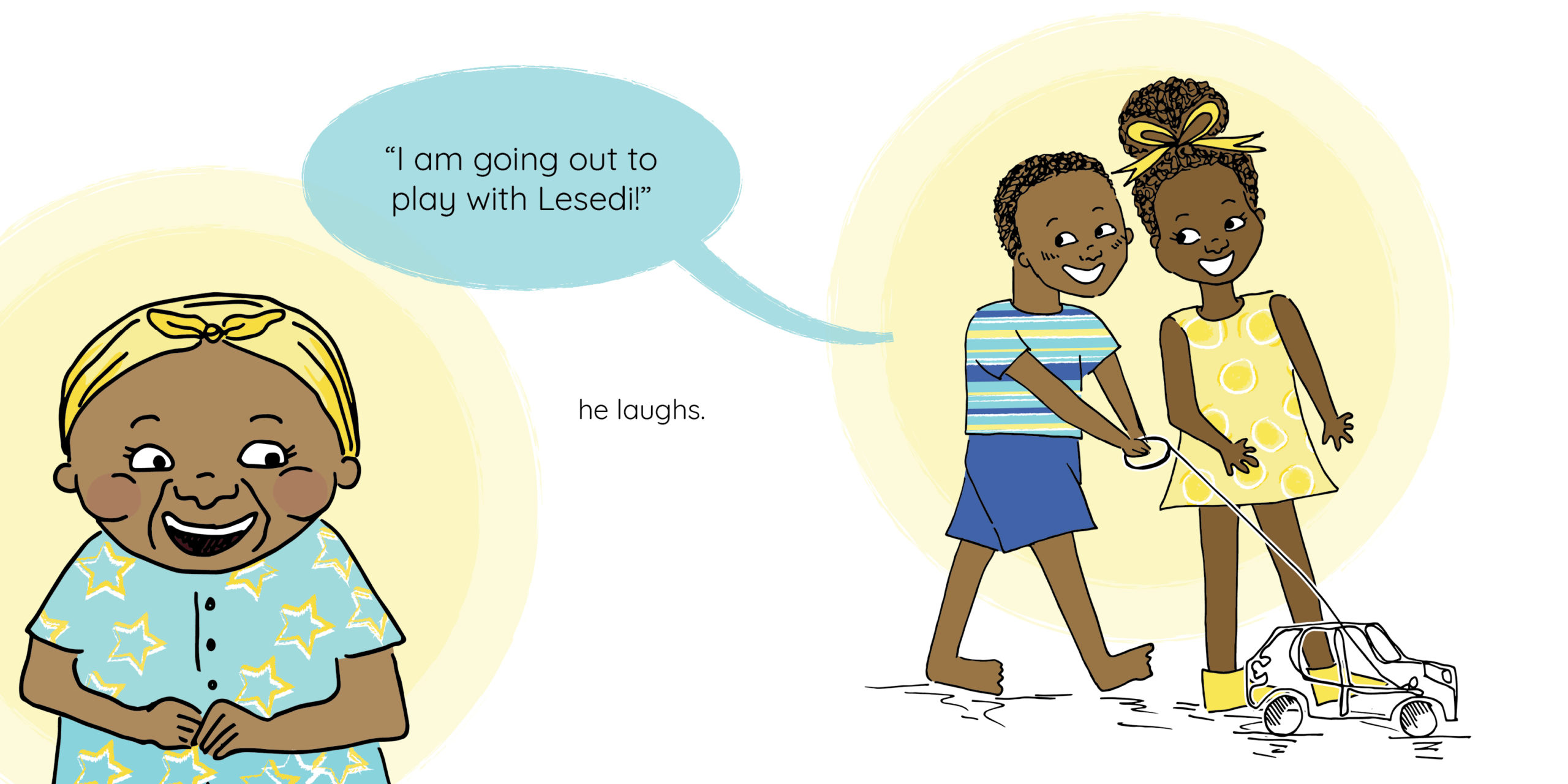Mali’s Friend — original illustrated page 13, English text included