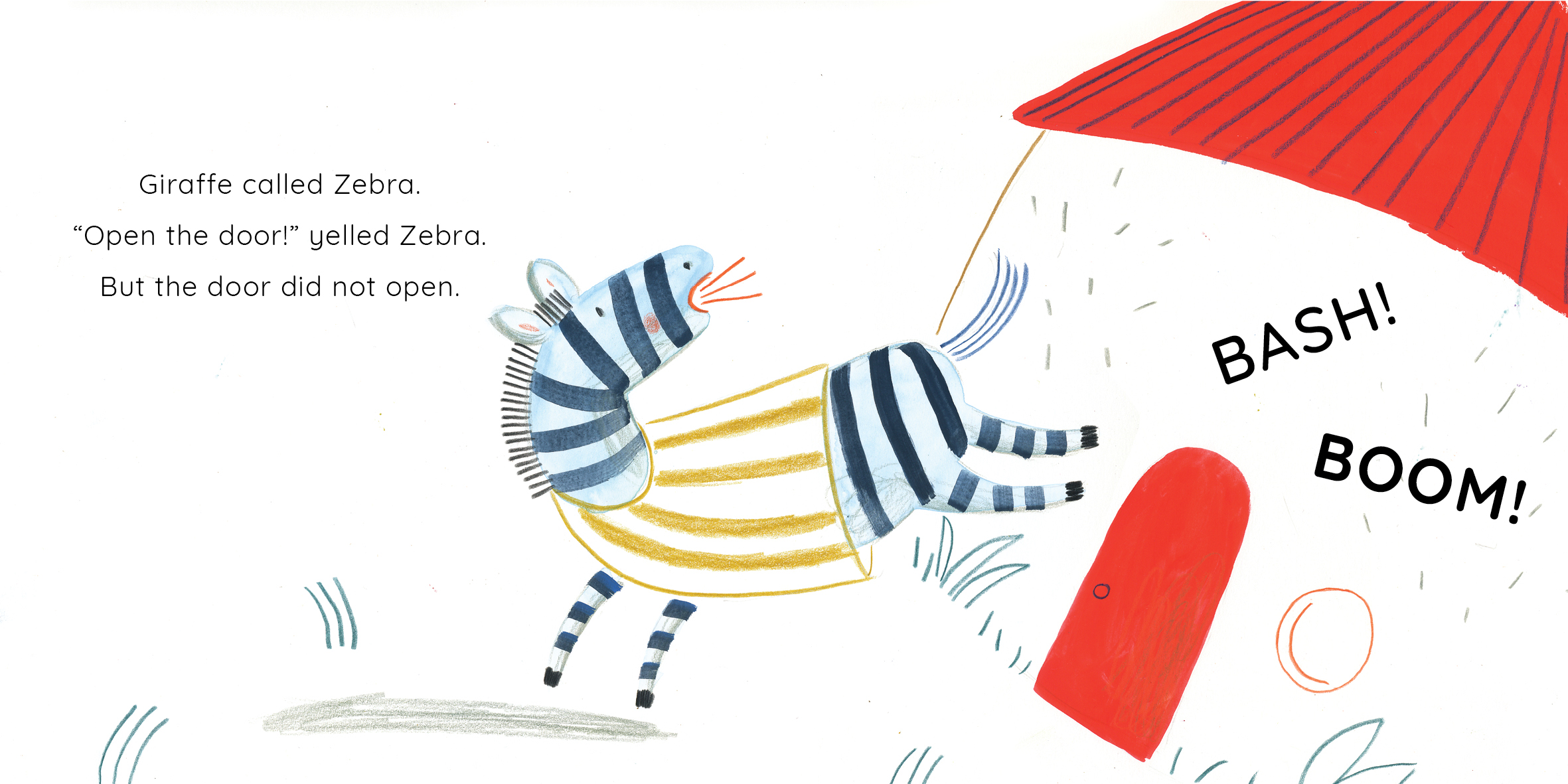Mama Antelope’s House — original illustrated page 7, English text included