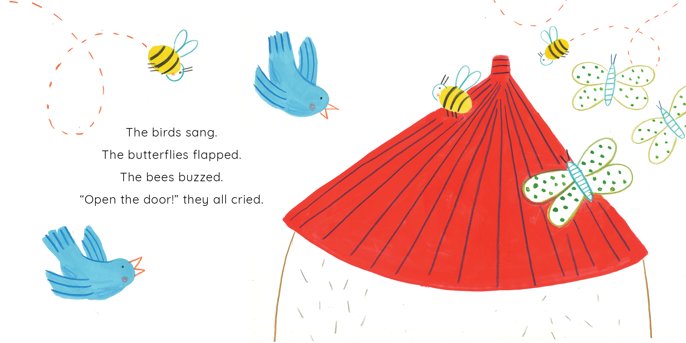 Mama Antelope’s House — original illustrated page 10, English text included