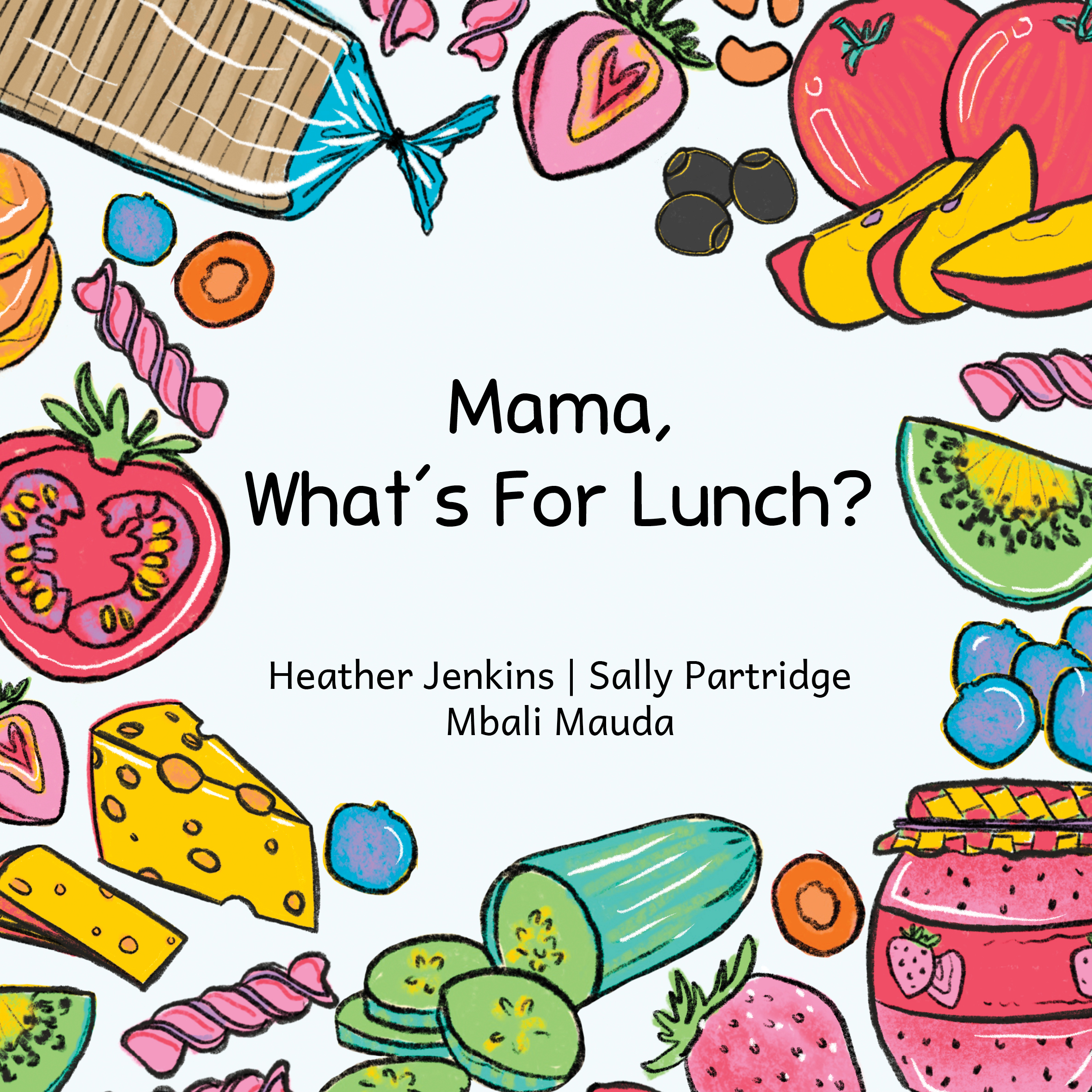 Mama, What’s For Lunch? — original illustrated page 1, English text included