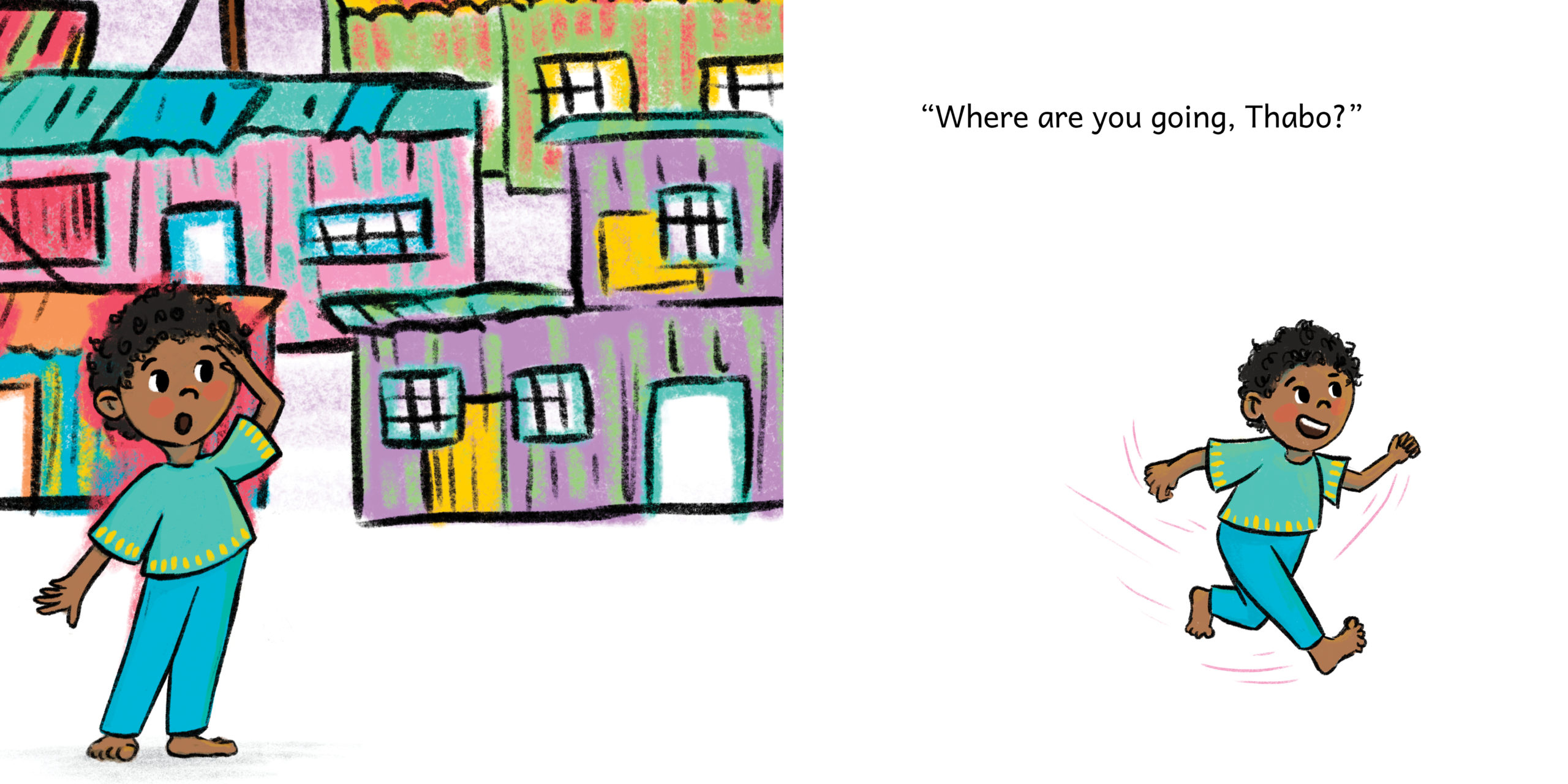 Mama, What’s For Lunch? — original illustrated page 3, English text included