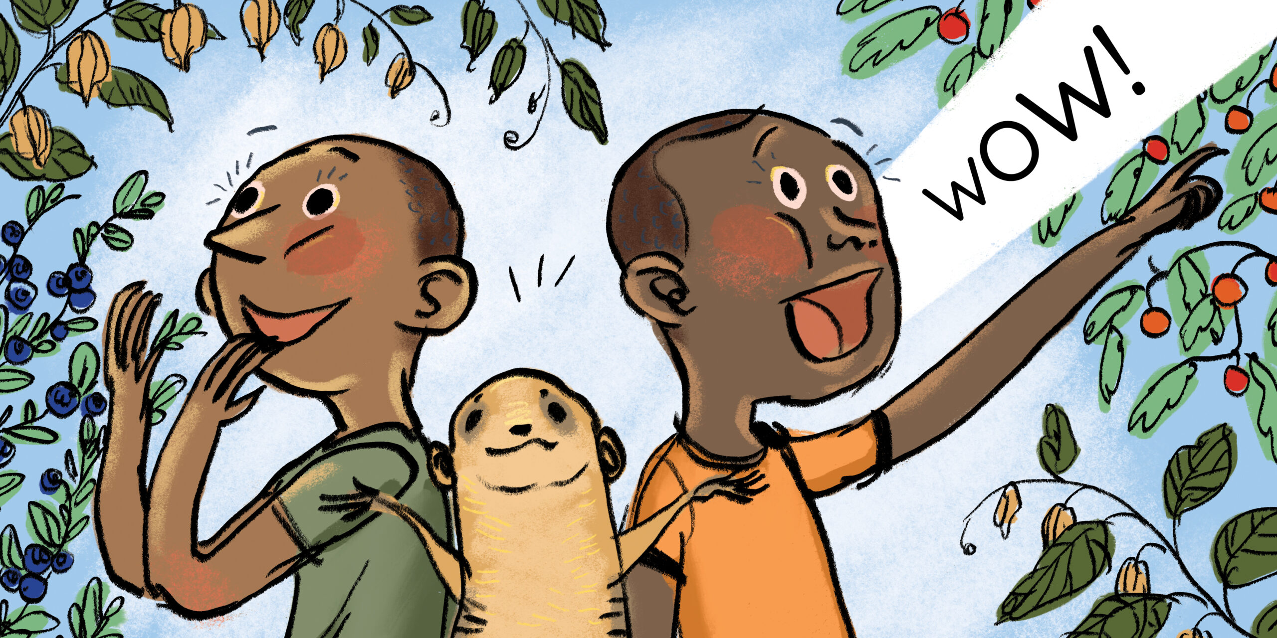 Meerkat magic — original illustrated page 12, English text included