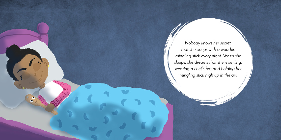 Miss Tiny Chef — original illustrated page 5, English text included