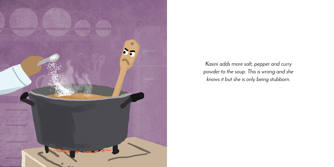 Miss Tiny Chef — original illustrated page 11, English text included